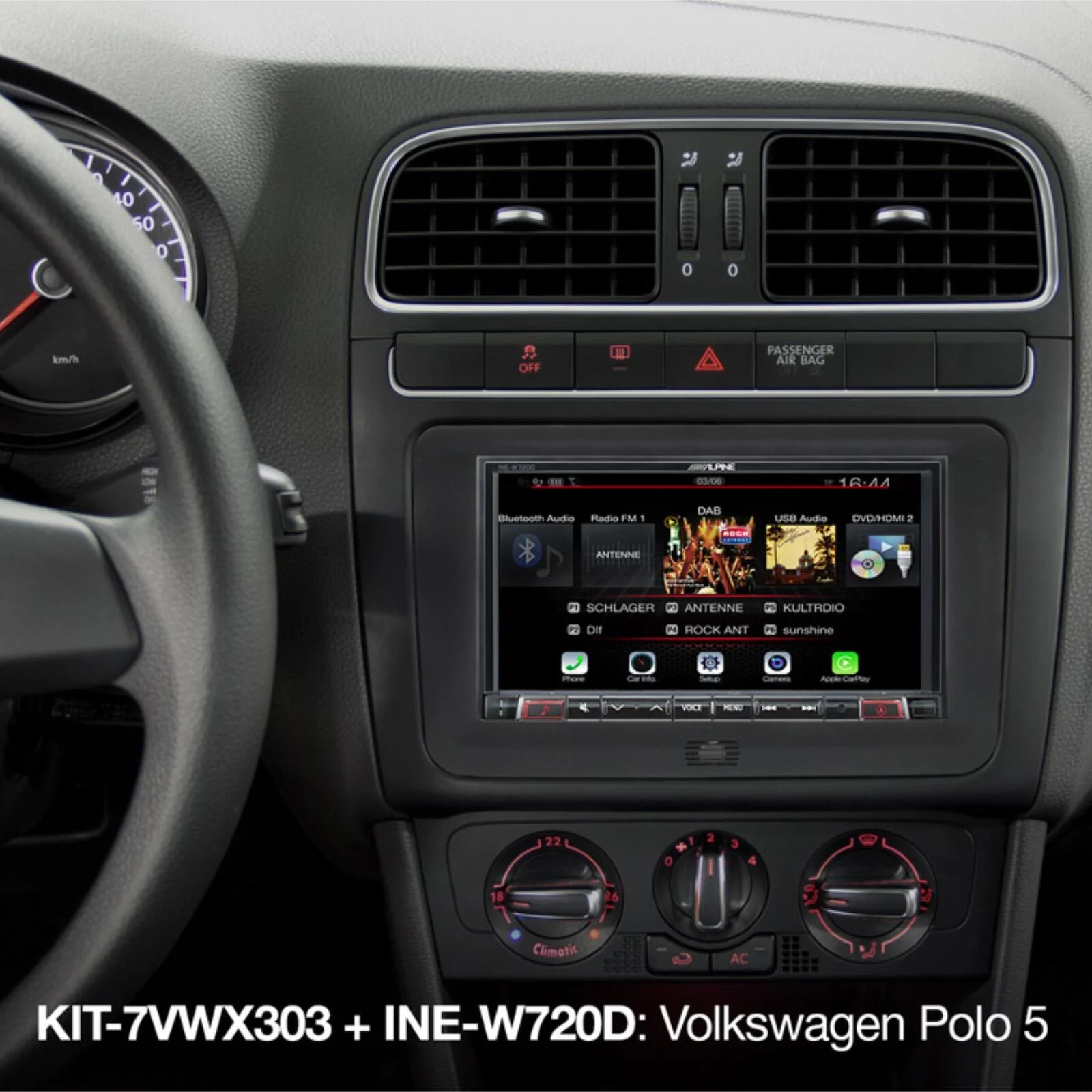 Alpine KIT-7VWX303 7 Inch Installation Kit Facia Steering Controls VW Seat Skoda - Image 4