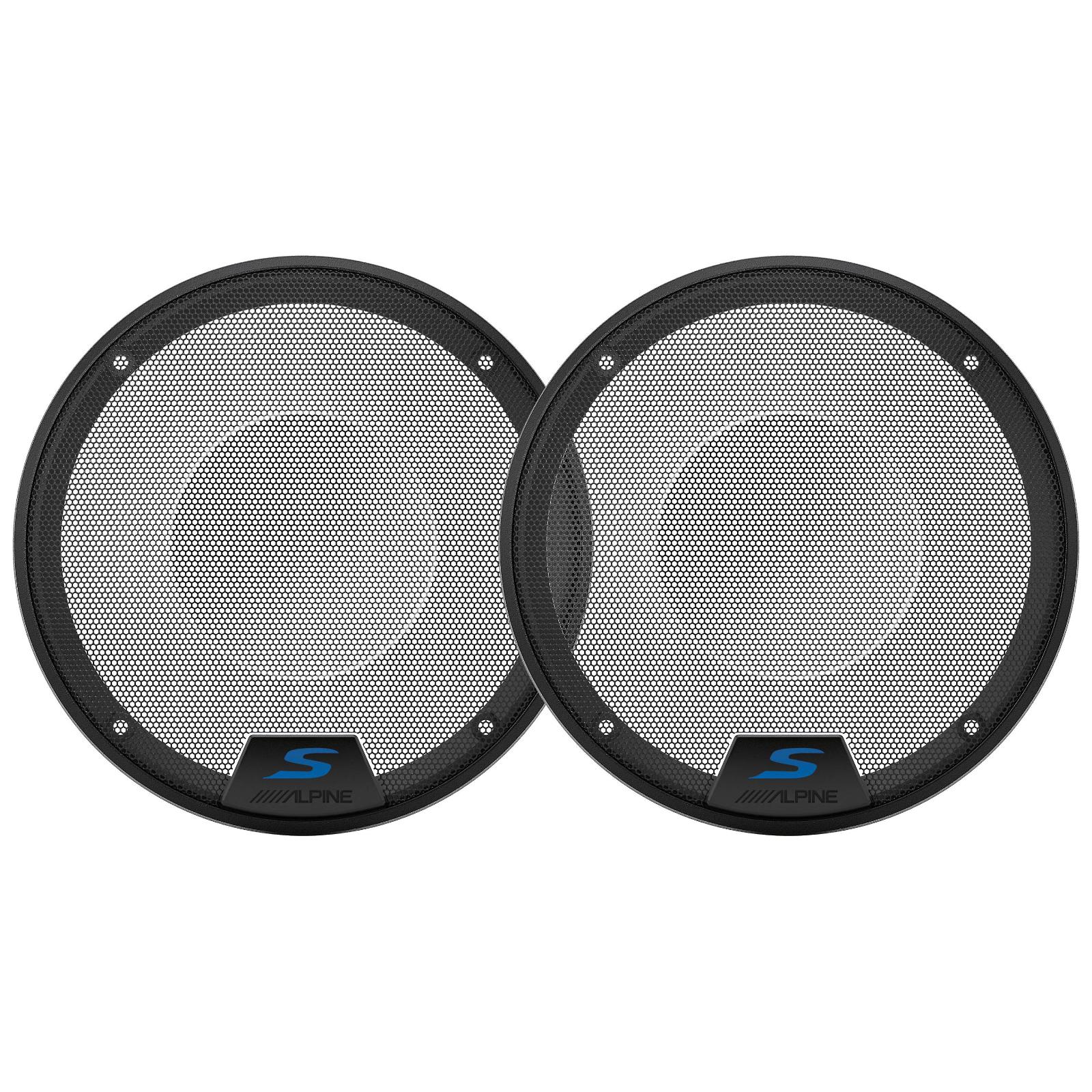 Alpine KTE-S65G Metal Mesh Grilles for S Series S-S65 S-S65C & 6.5 Inch Speakers