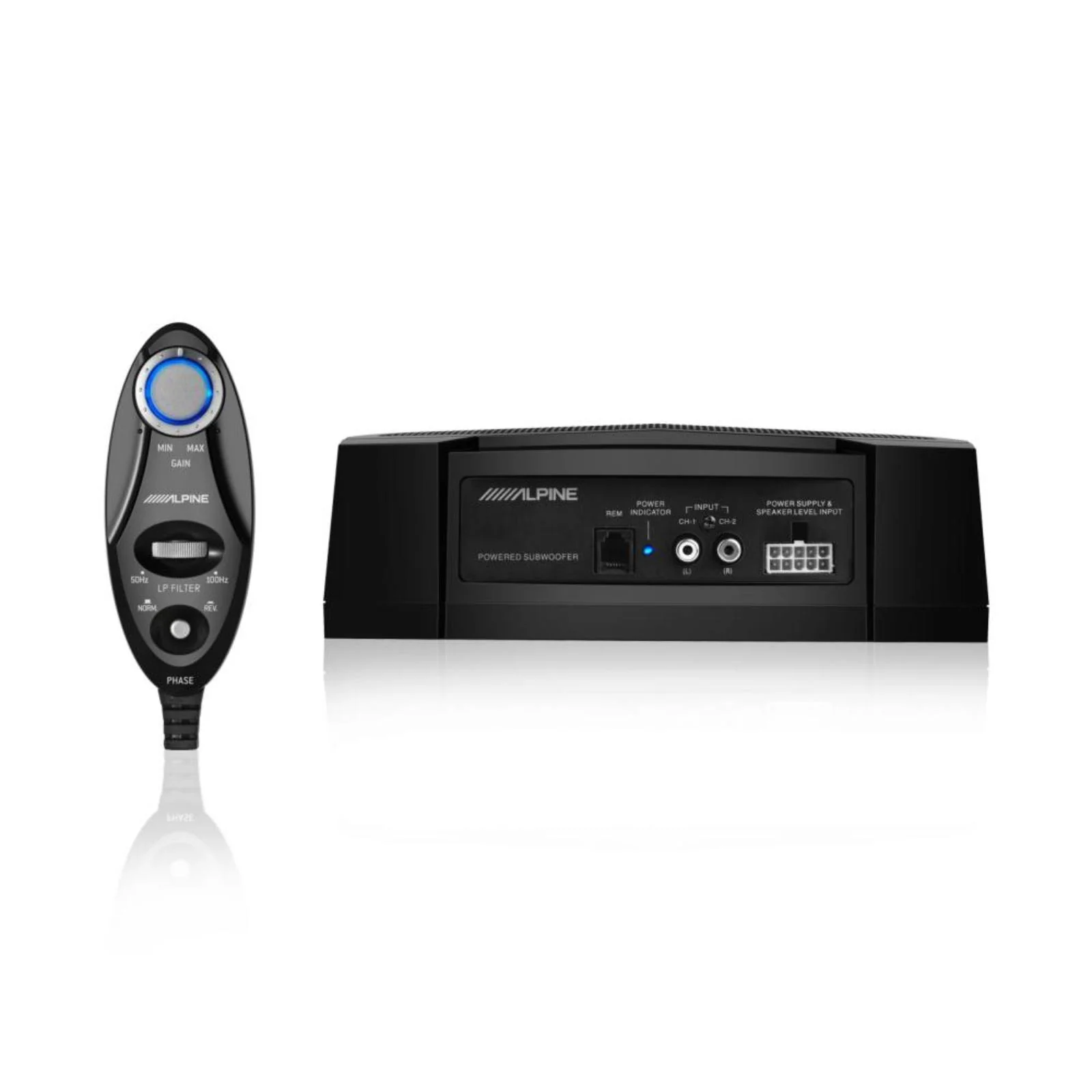 Alpine PWE-V80 Compact Underseat Sub Powered Active Subwoofer with Wired Remote - Image 3