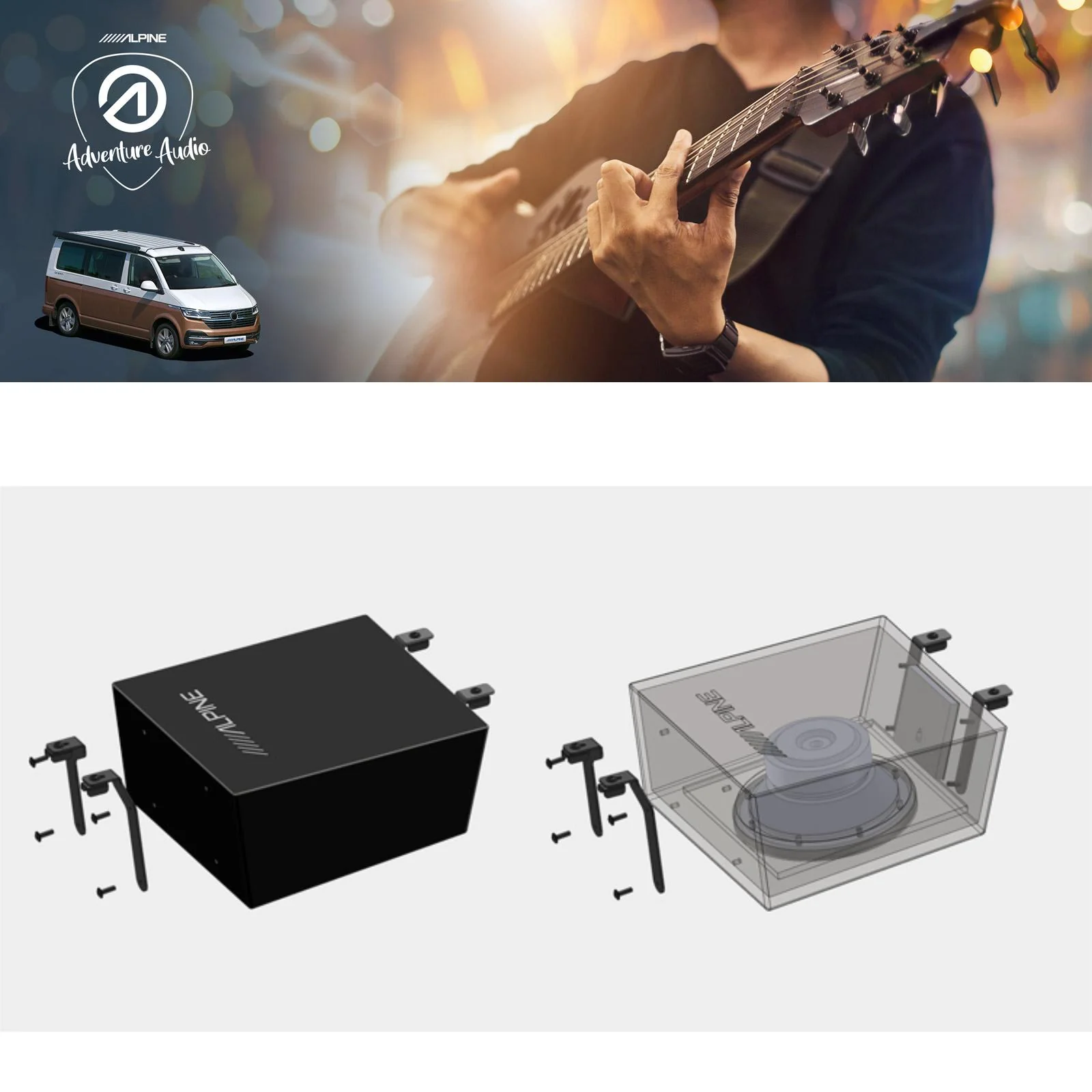 Alpine SWC-D84T6 Underseat Subwoofer Sub Enclosure for Volkswagen Transporter T6 - Image 4