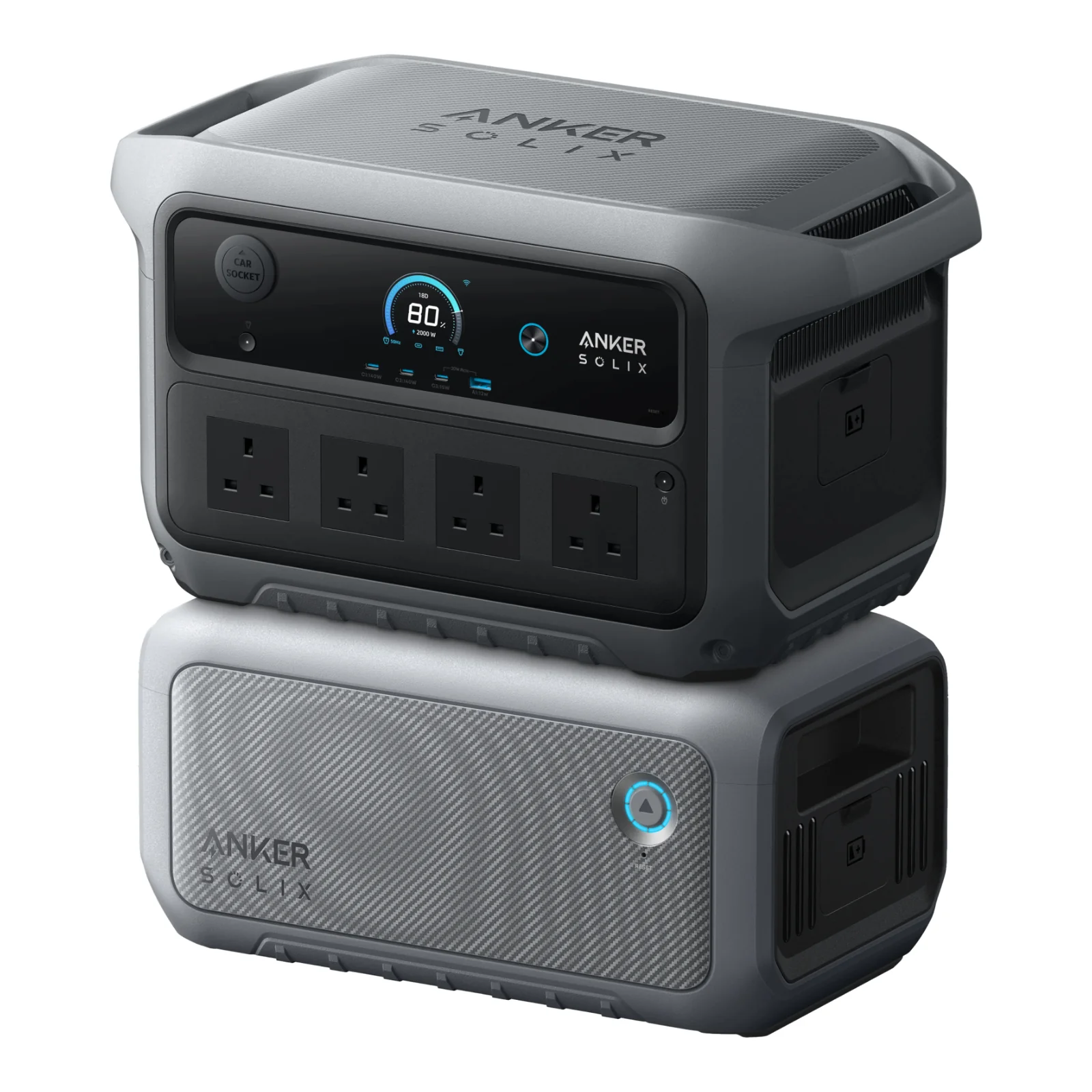 Anker SOLIX C2000 Gen 2 Portable Battery Power Station + BP2000 Expansion 4096Wh