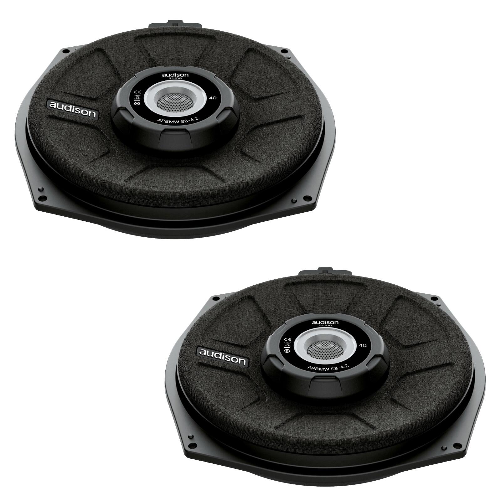 Audison Prima APBMW S8-4.2 Pair 4ohm Plug & Play Under Seat Subwoofer BMW 150w