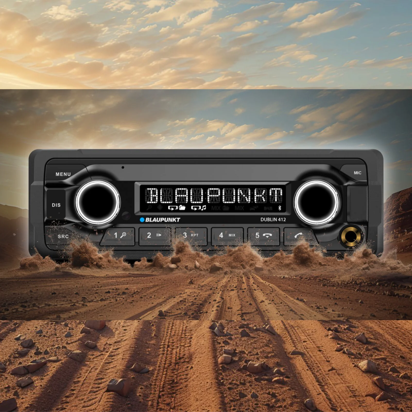 Blaupunkt Dublin 412 Heavy Duty 12 Volt AUX USB Bluetooth Radio 12v Stereo - Image 6