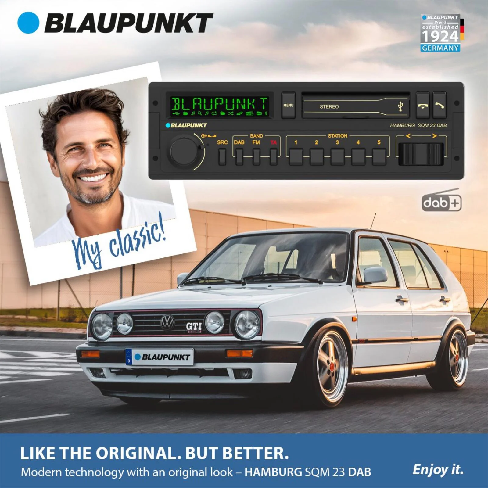 Blaupunkt Hamburg SQM 23 DAB Radio Bluetooth USB Retro Car Stereo 80s Classic - Image 6