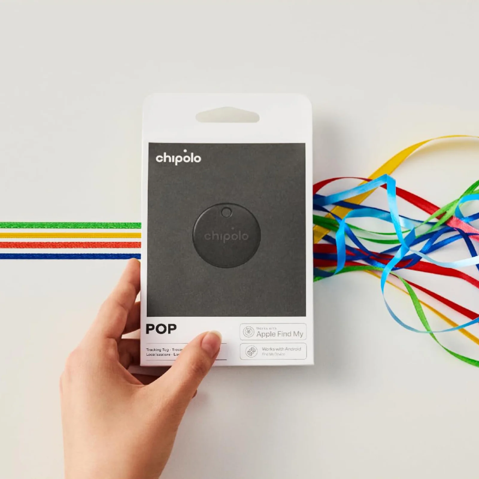 Chipolo POP Tracker Tag Works with Apple or Google's Find My Device 4 Pack Black - Image 5