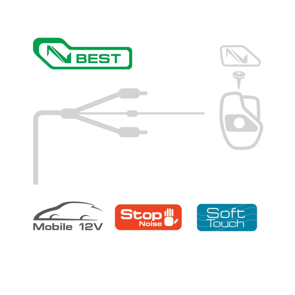 Connection Best BT2 100 1.0m 3.3 ft 2 Channel Car RCA Amp Cable Lead - Image 3
