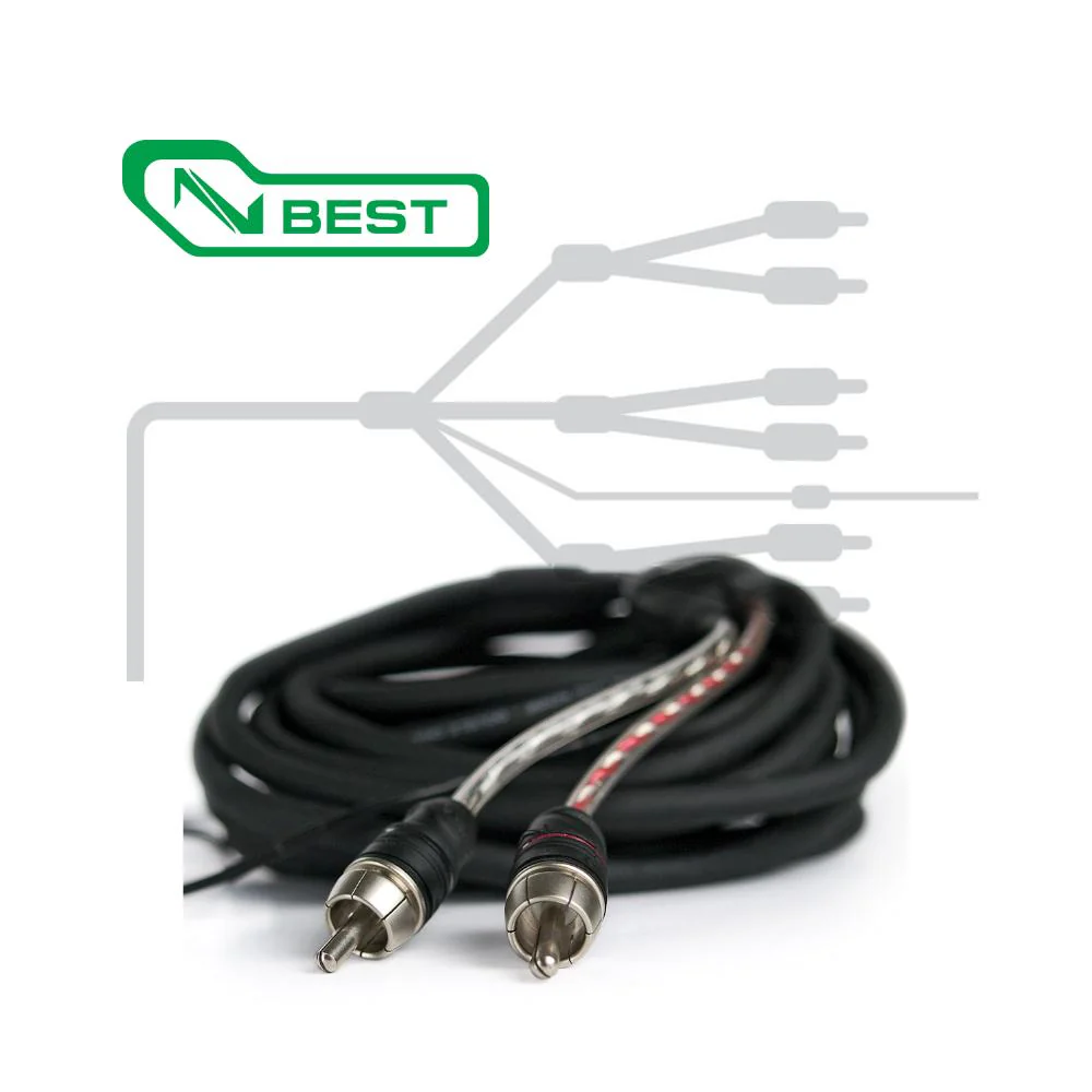 Connection Best BT6 250 2.5m 8.2 ft 6 Channel Car RCA Amp Cable Lead - Image 2