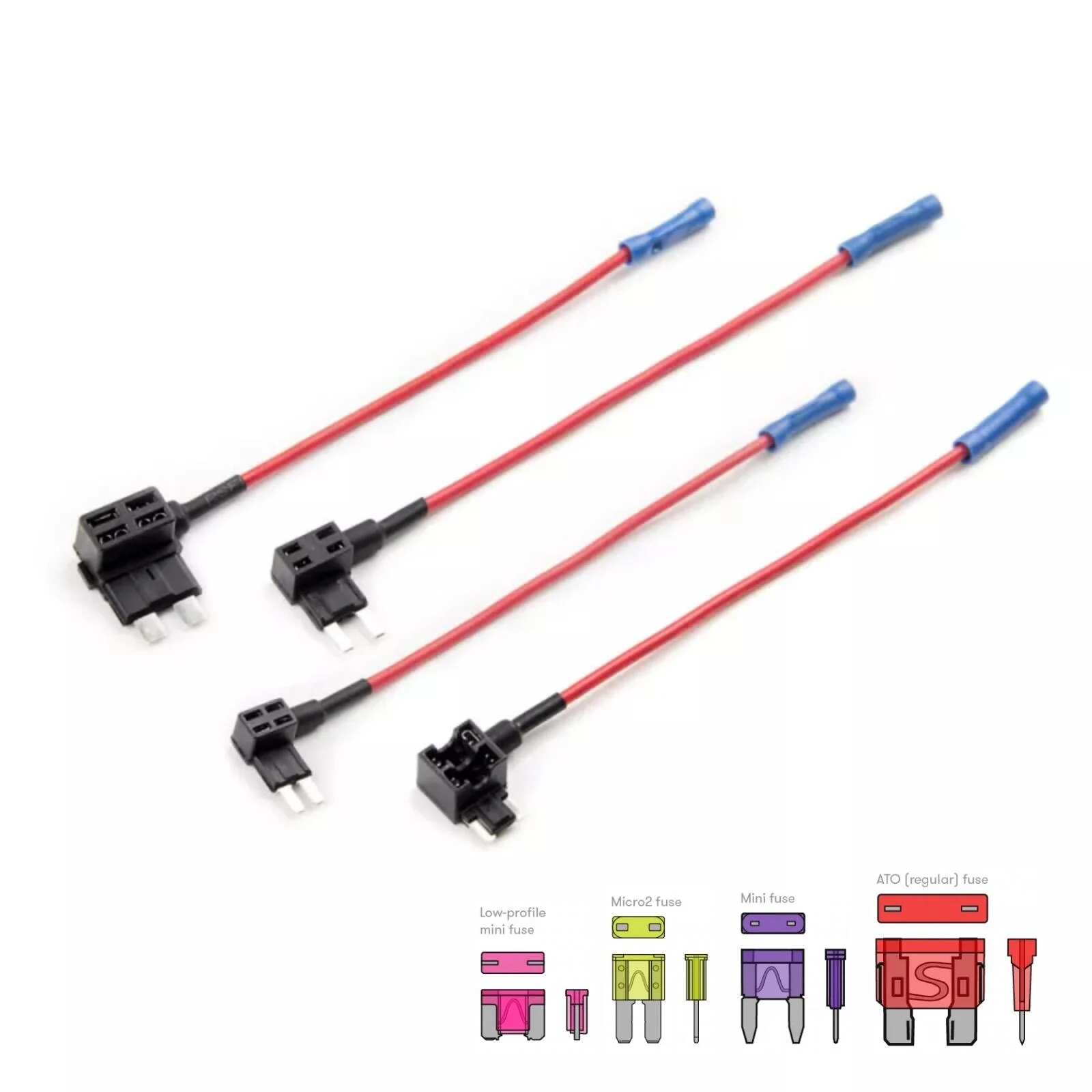 Dash Cam Hardwire Fuse Tap Kit Low Profile Mini Micro Standard Piggy Back Fuses - Image 3