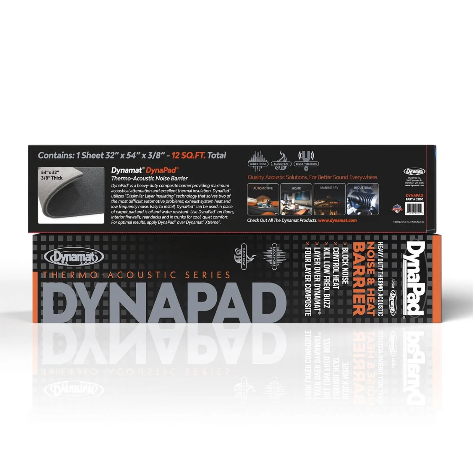 Dynamat DynaPad Roll 3/8 Inch 11mm Heavy Weight Noise Control & Heat Reduction