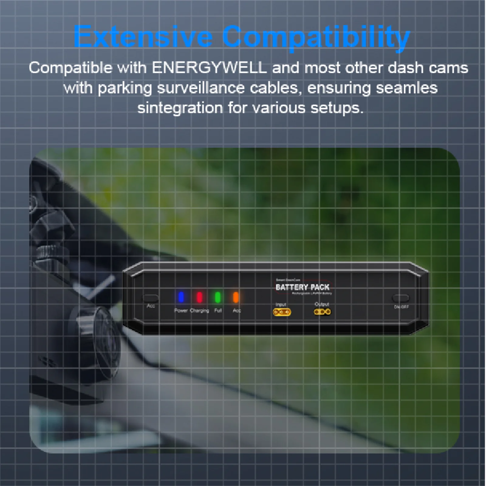 Energywell P6C Dash Cam LiFePO4 Battery Pack Extended Parking Mode upto 60 Hours - Image 5