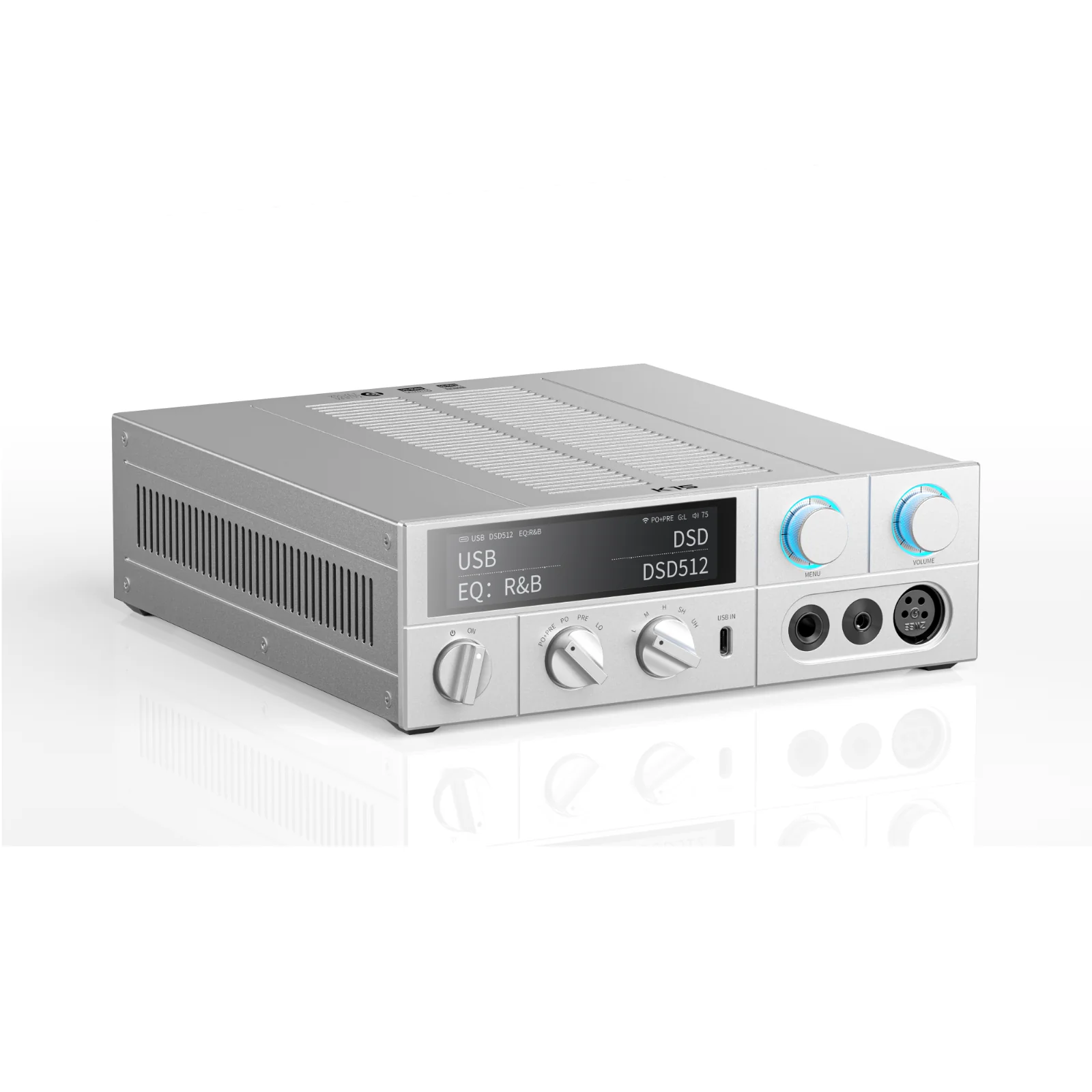 FiiO K15 Desktop DAC and Headphone Amplifier Bluetooth Media Streamer Silver - Image 3