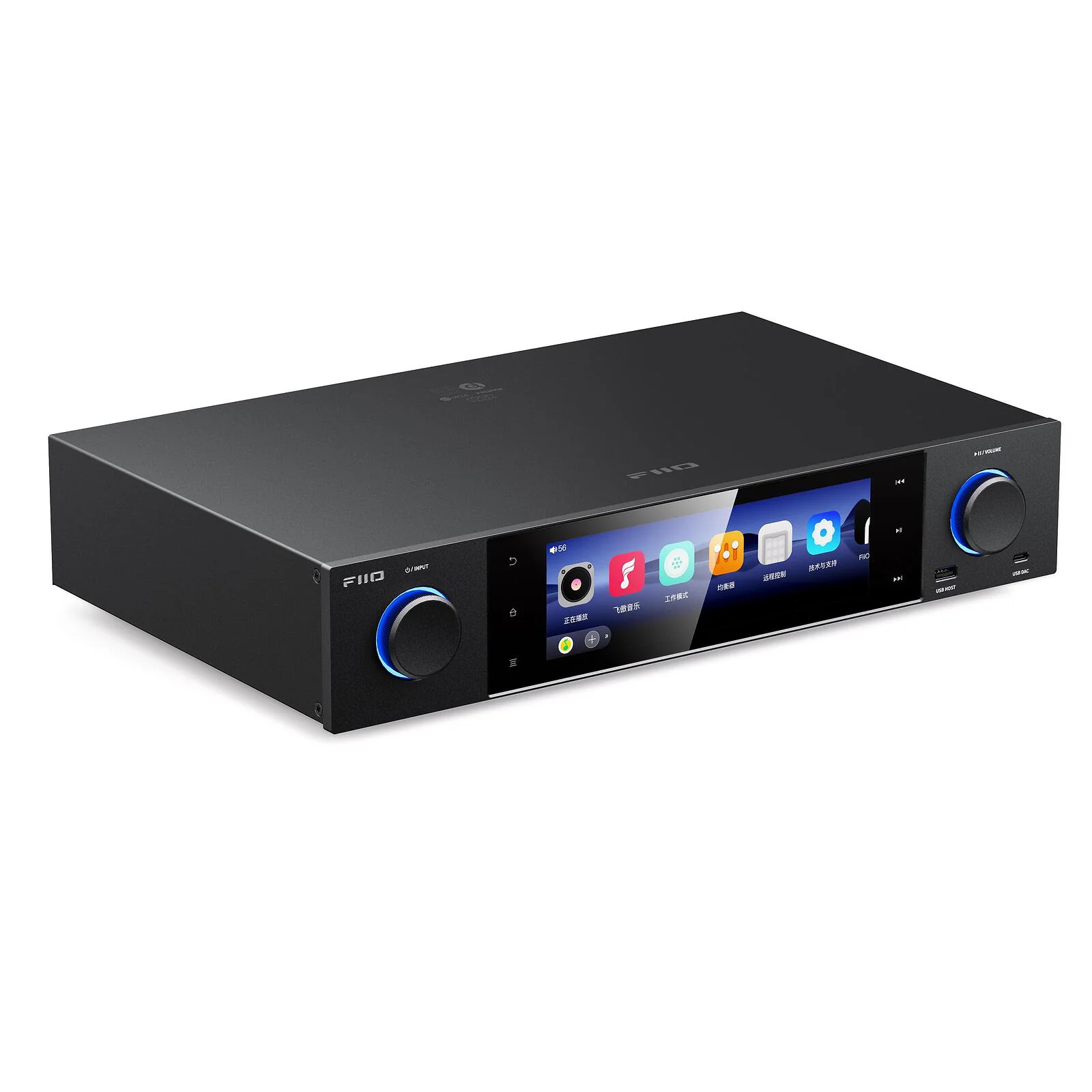 FiiO S15 Desktop Hi Res Audio Music Streamer 7.84 Inch Display Android 12 Black - Image 3