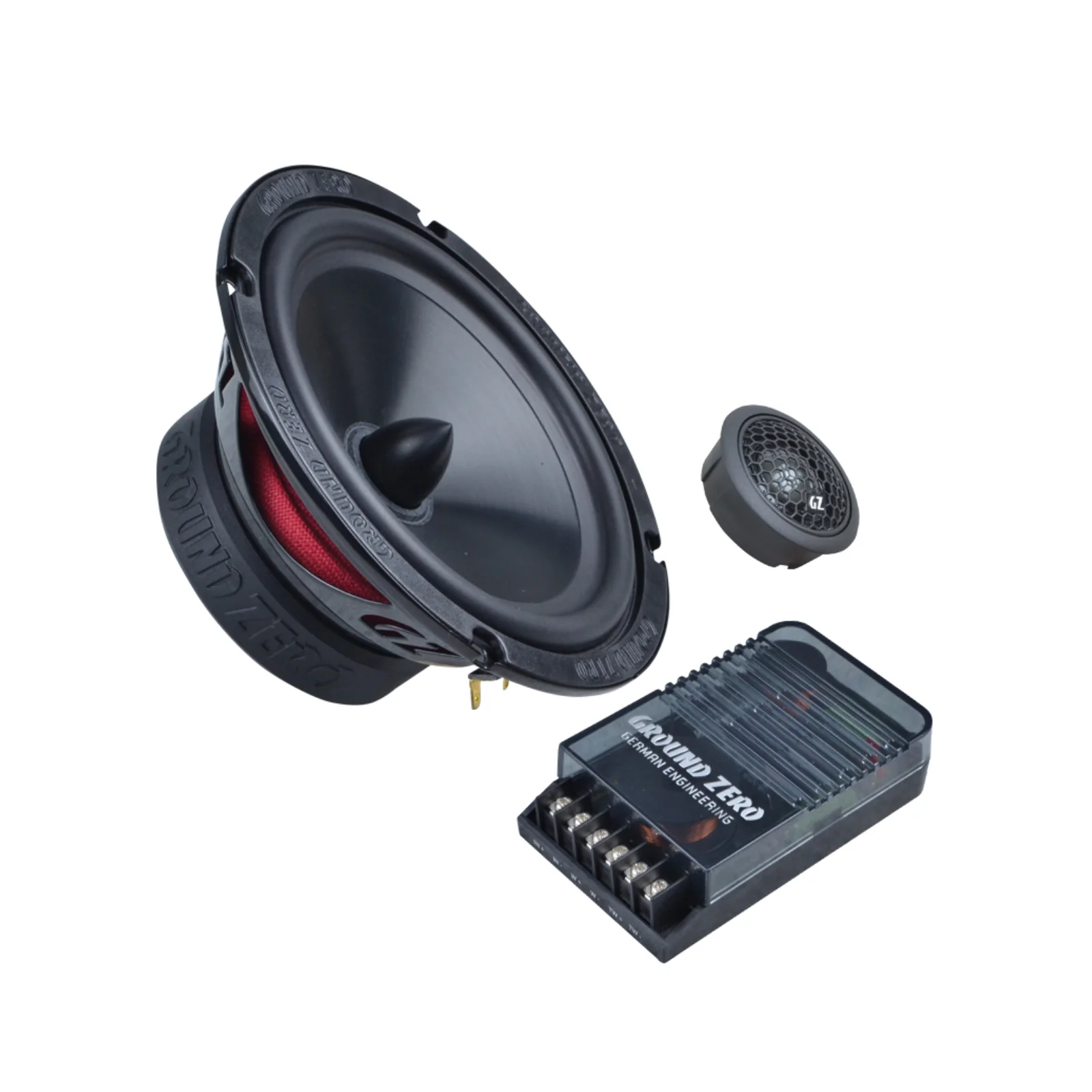 Ground Zero Radioactive GZRC 165.2SQX 6.5 Inch 2 Way SQ Component Speakers 120w