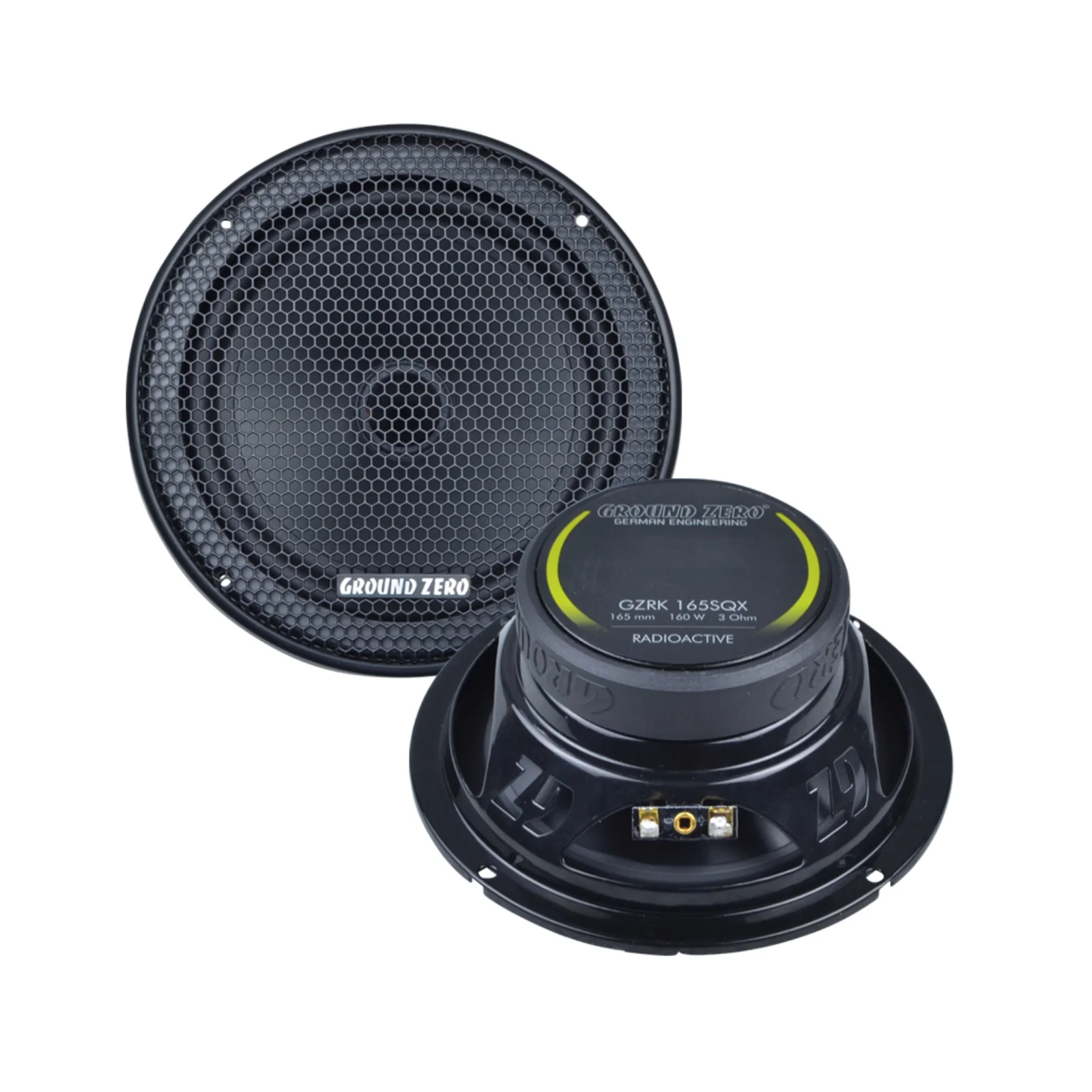Ground Zero Radioactive GZRC 165.2SQX 6.5 Inch 2 Way SQ Component Speakers 120w - Image 4