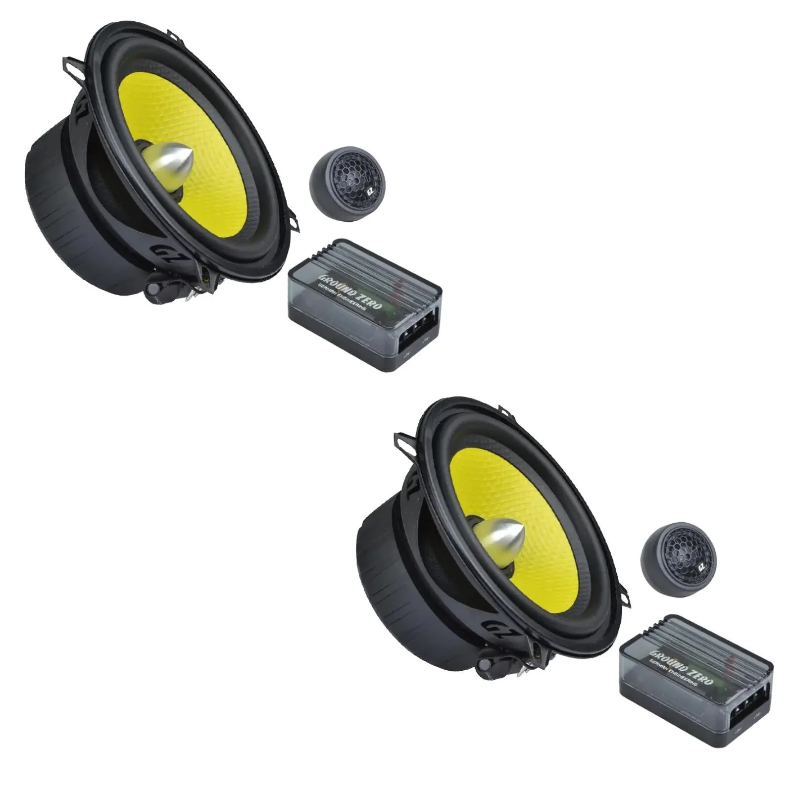Ground Zero Titanium GZTC 130.2X 5 Inch 2 Way Component Door Speakers 130w RMS