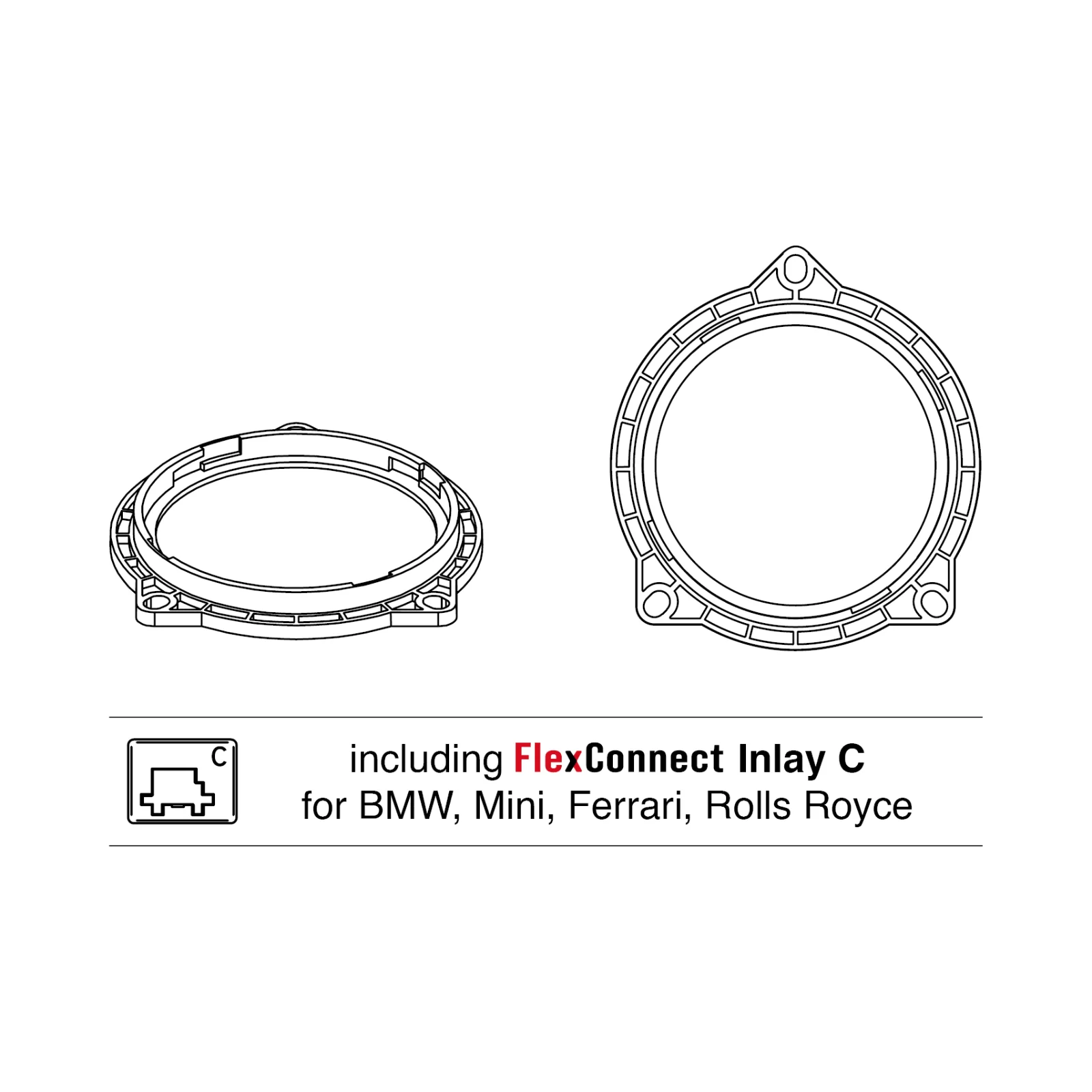 Helix Compose FlexMount 100 CFMK100 BMW.2 4 Inch Midrange Adaptor for BMW, Mini - Image 2