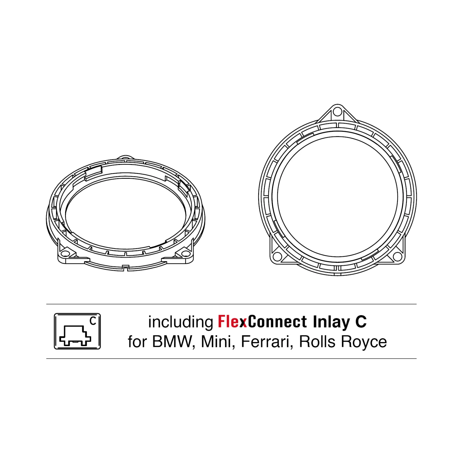 Helix Compose FlexMount 100 CFMK100 BMW.3 4 Inch Midrange Adaptor for BMW, Mini - Image 2