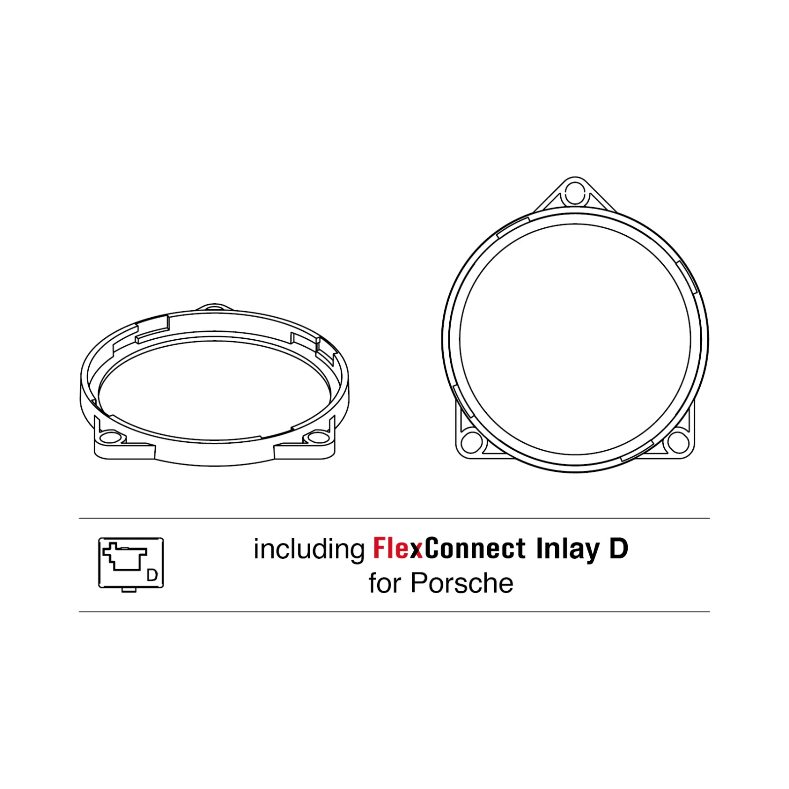 Helix Compose FlexMount 100 CFMK100 POR.1 4 Inch Midrange Adaptor for Porsche - Image 3