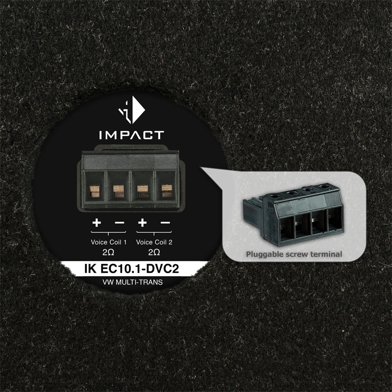 Helix IK EC10.1-DVC2 Sub Compact Under Seat Subwoofer VW Transporter T5 T6 T6.1 - Image 4