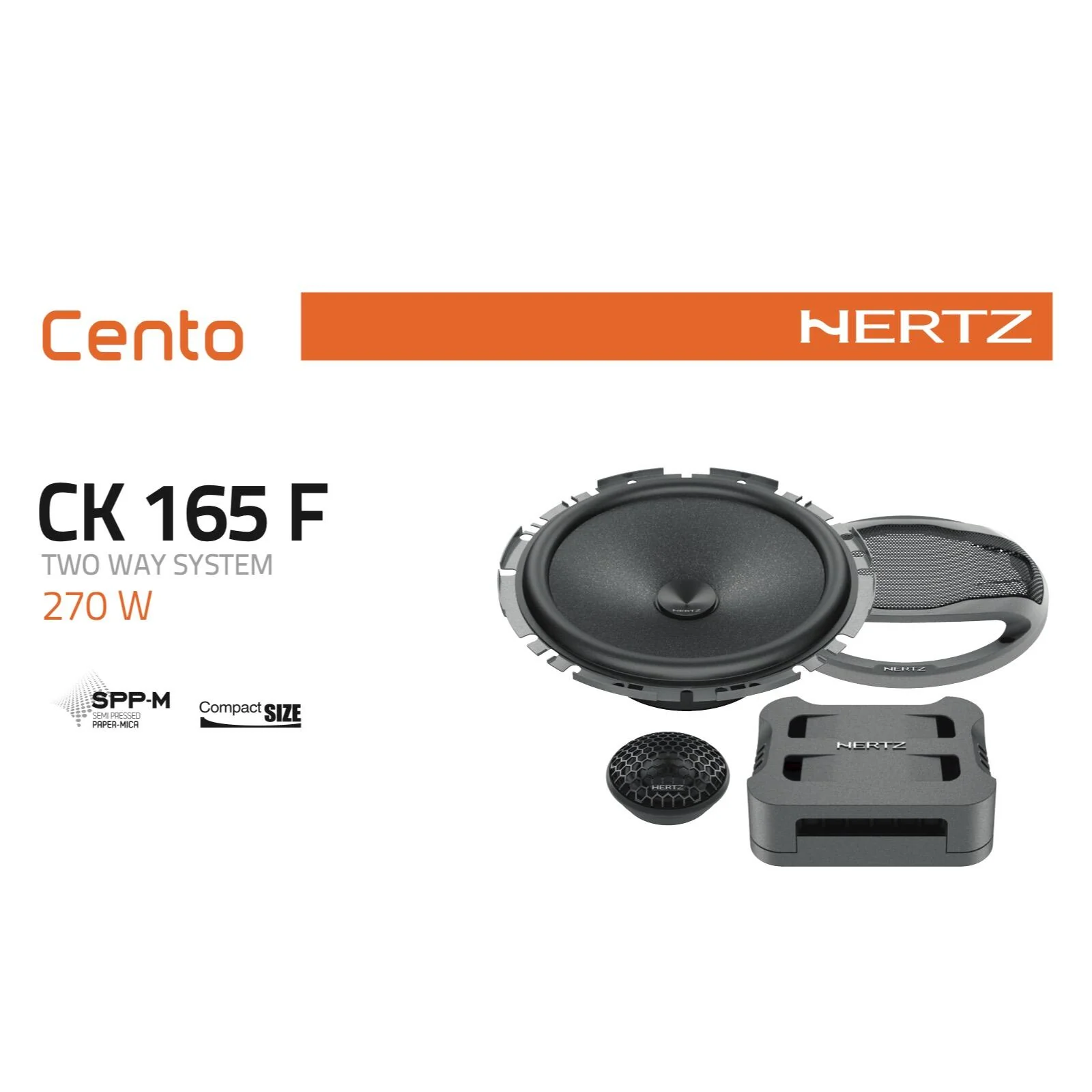Hertz Cento CK 165 F 6.5" 17cm 2 Way Slim Door Component Speakers 90w RMS Pair - Image 5
