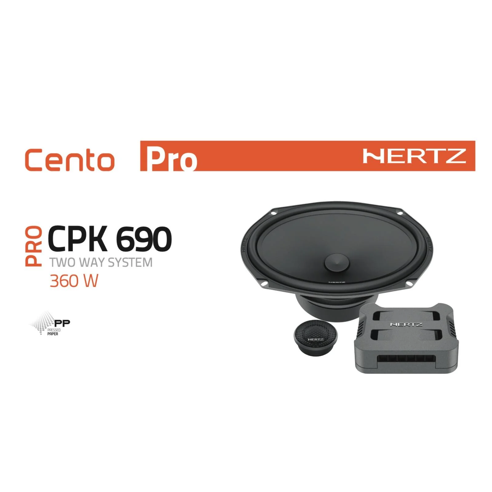 Hertz Cento CPK 690 Pro 6x9 Inch 2 Way Car Door Component Speakers 120w RMS Pair - Image 5