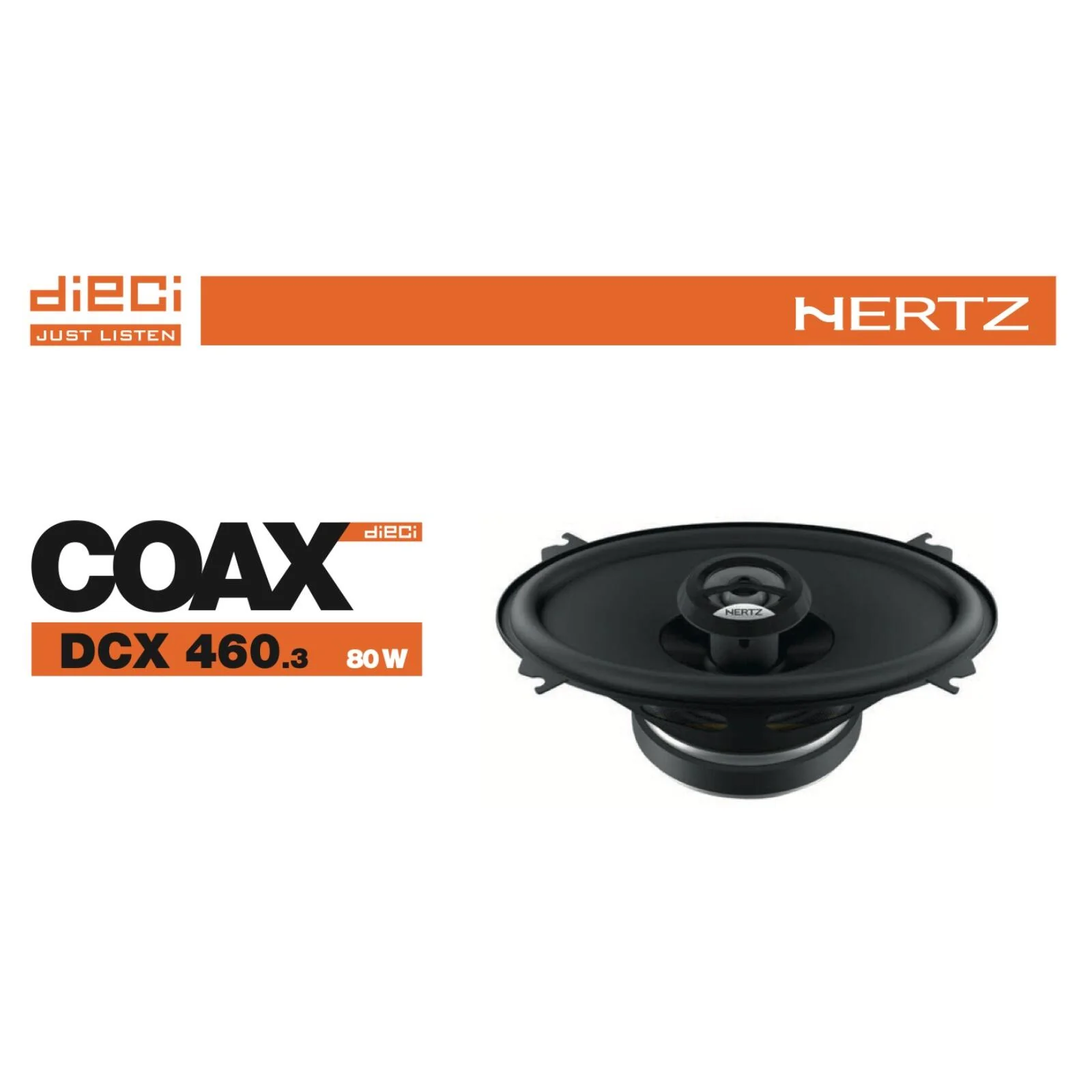 Hertz Dieci DCX 460.3 4x6 2 Way Car Van Door Dash Coaxial Speakers 40w RMS Pair - Image 4