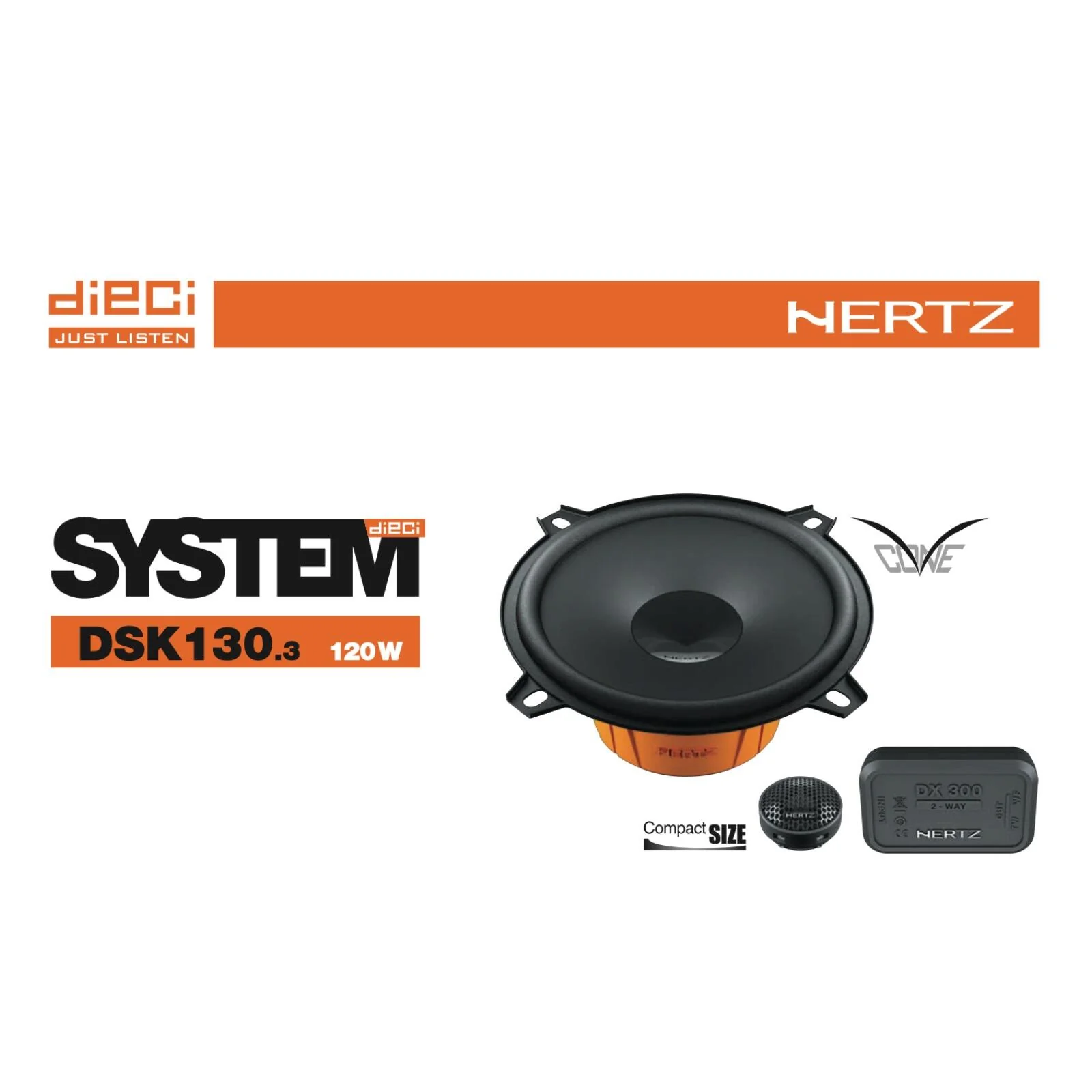 Hertz Dieci DSK 130.3 5" 13cm 2 Way Car Van Door Component Speakers 60w RMS Pair - Image 4