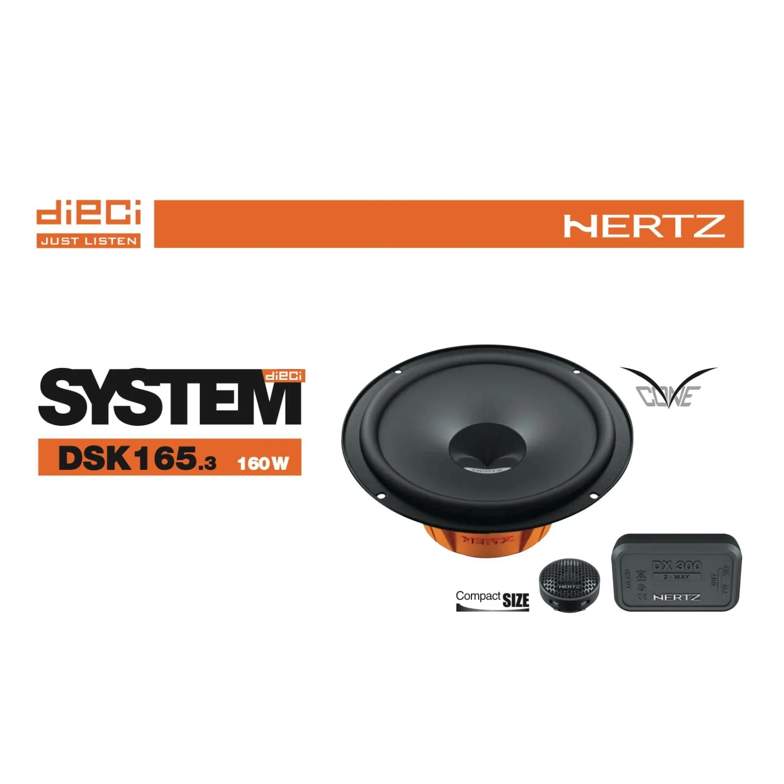 Hertz Dieci DSK 165.3 6.5" 16.5cm 2 Way Car Door Component Speakers 80w RMS Pair - Image 4