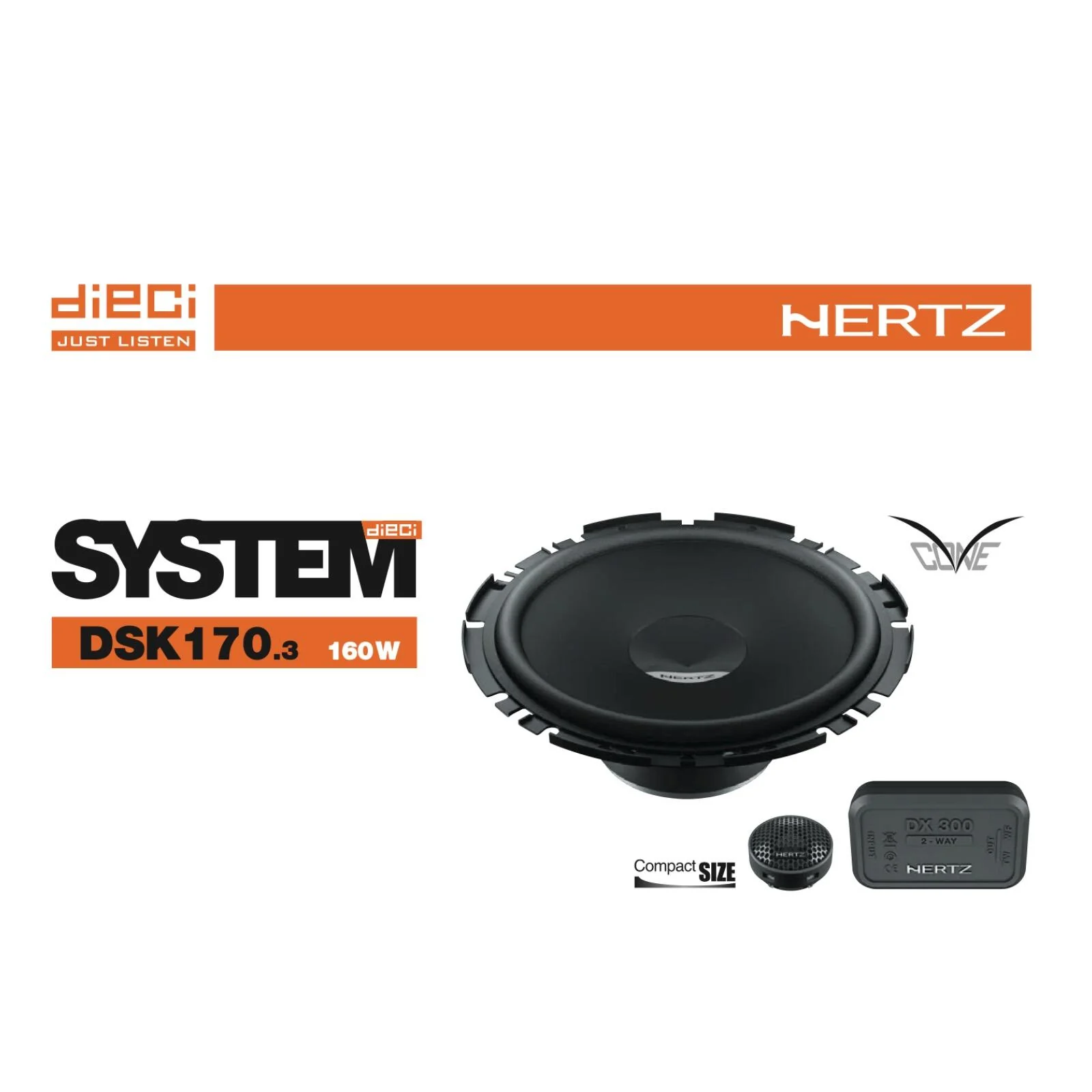 Hertz Dieci DSK 170.3 6.7" 16.7cm 2 Way Car Door Component Speakers 80w RMS Pair - Image 4