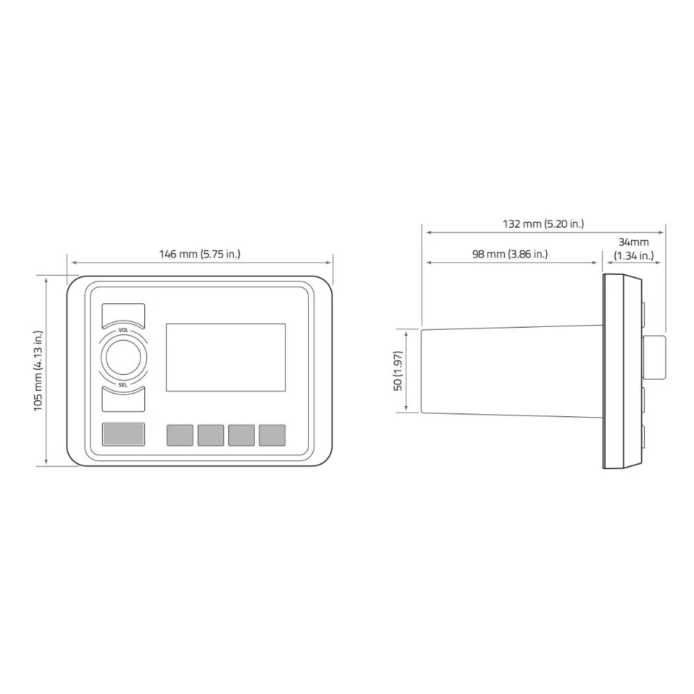 Hertz HMR 20 Marine Digital Media Receiver Bluetooth USB Radio Source Unit 4x50w - Image 3