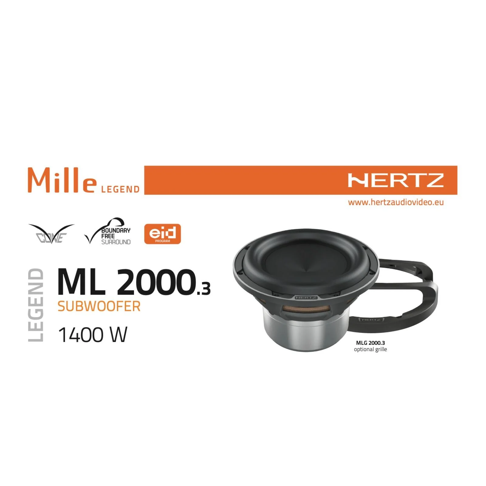 Hertz Mille Legend ML 2000.3 8 Inch Single Voice Coil 4ohm Subwoofer 700w RMS - Image 5
