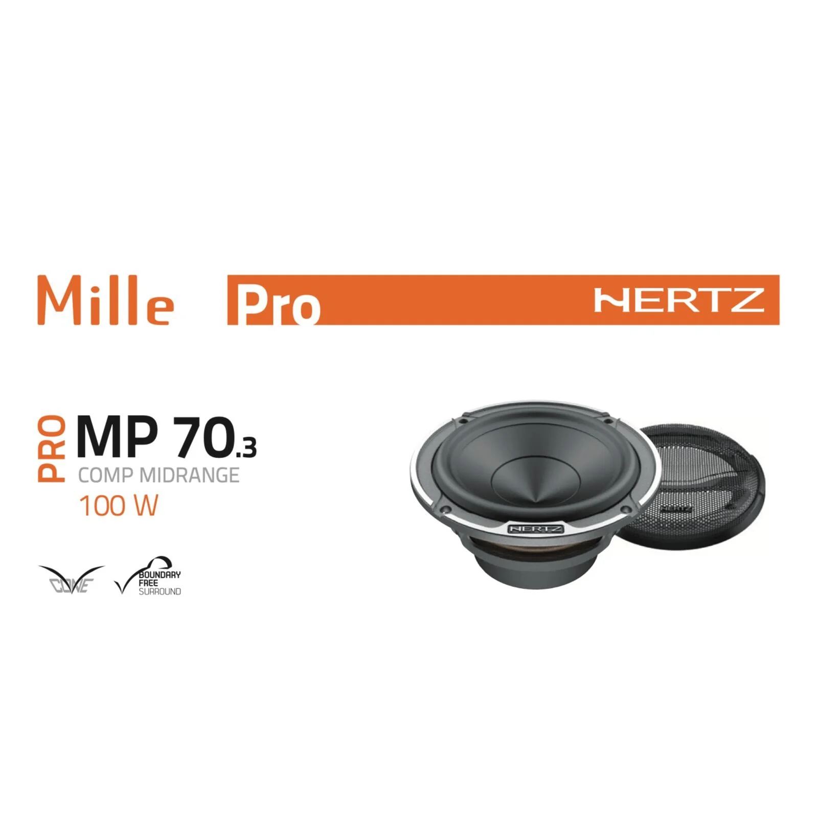 Hertz Mille Pro MP 70.3 3" Inch 70mm Car Midrange Speakers Set 100w Peak Pair - Image 6