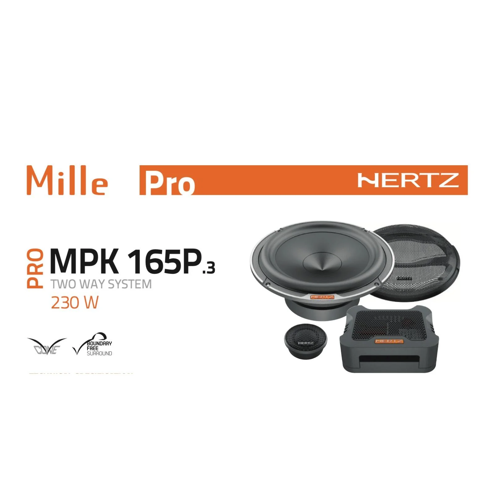Hertz Mille Pro MPK 165P.3 6.5" 16.5cm Car 2 Way Component Speaker 115w RMS Pair - Image 6