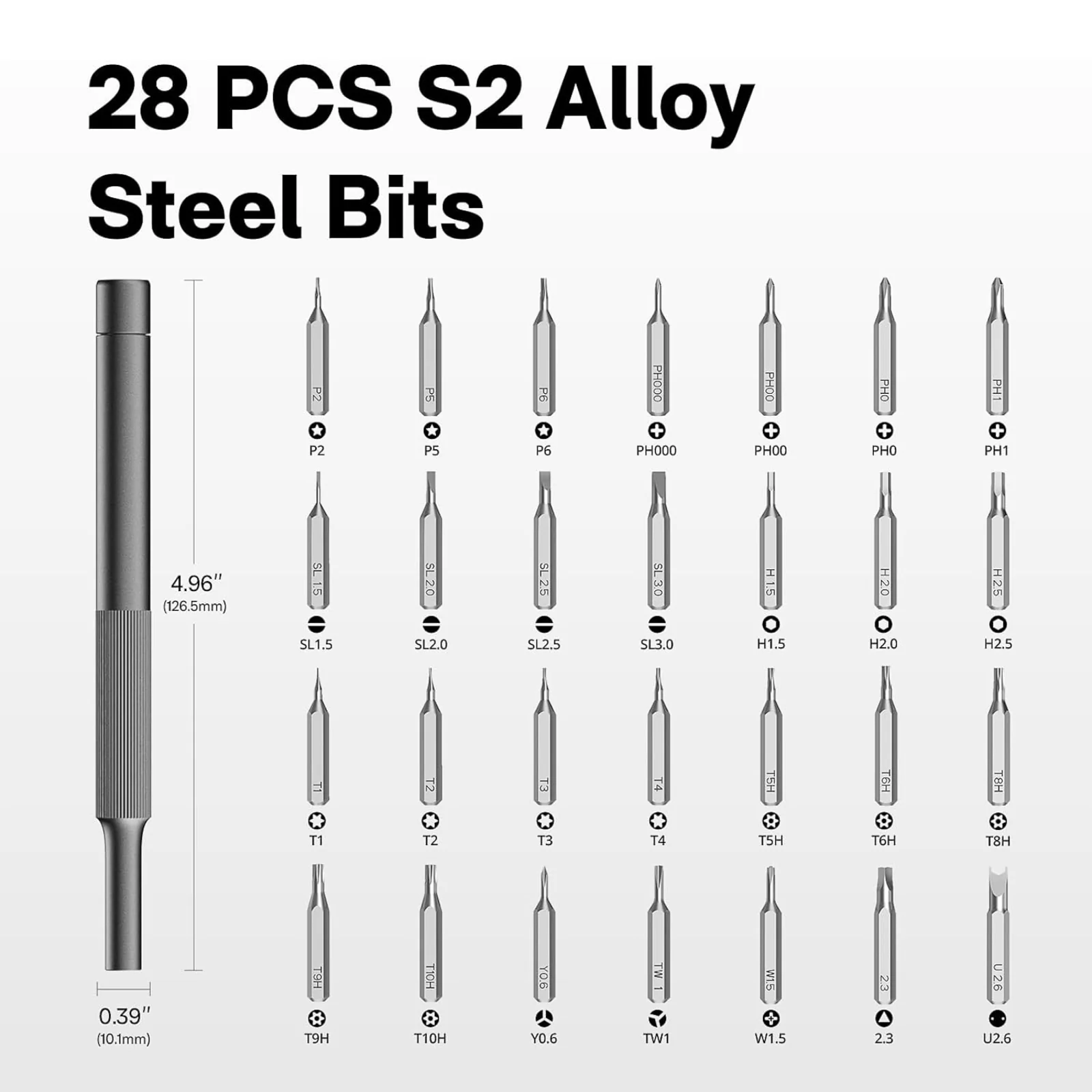 Hoto Mini Precision Screwdriver Set 28 in 1 S2-Steel Bits Magnetic Storage Case - Image 7