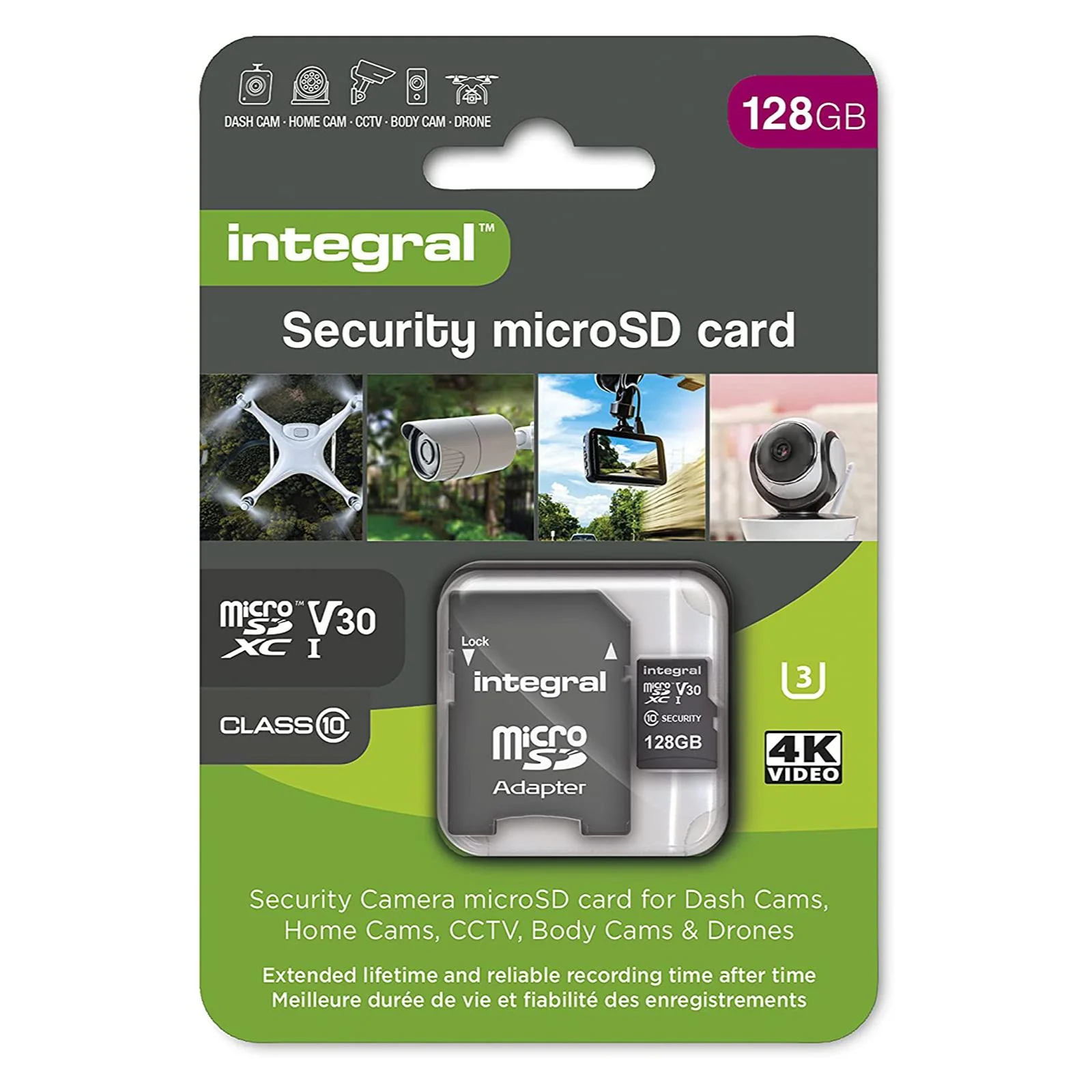 Integral 128GB Dash Cam Micro SD Card High Endurance Home Security CCTV Drones - Image 6