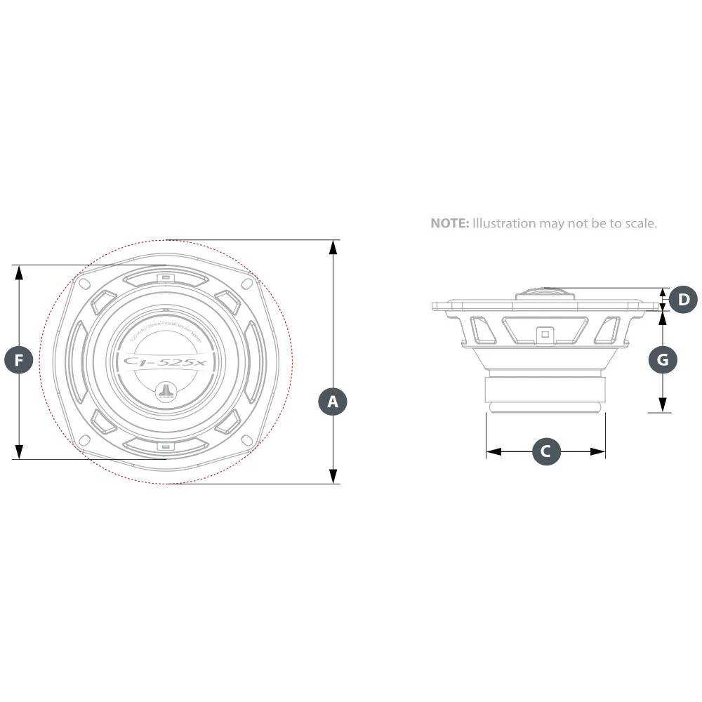 JL Audio C1-525x C1 Series 5.25" 13cm Coaxial Car Door Speakers 50w RMS Pair - Image 8