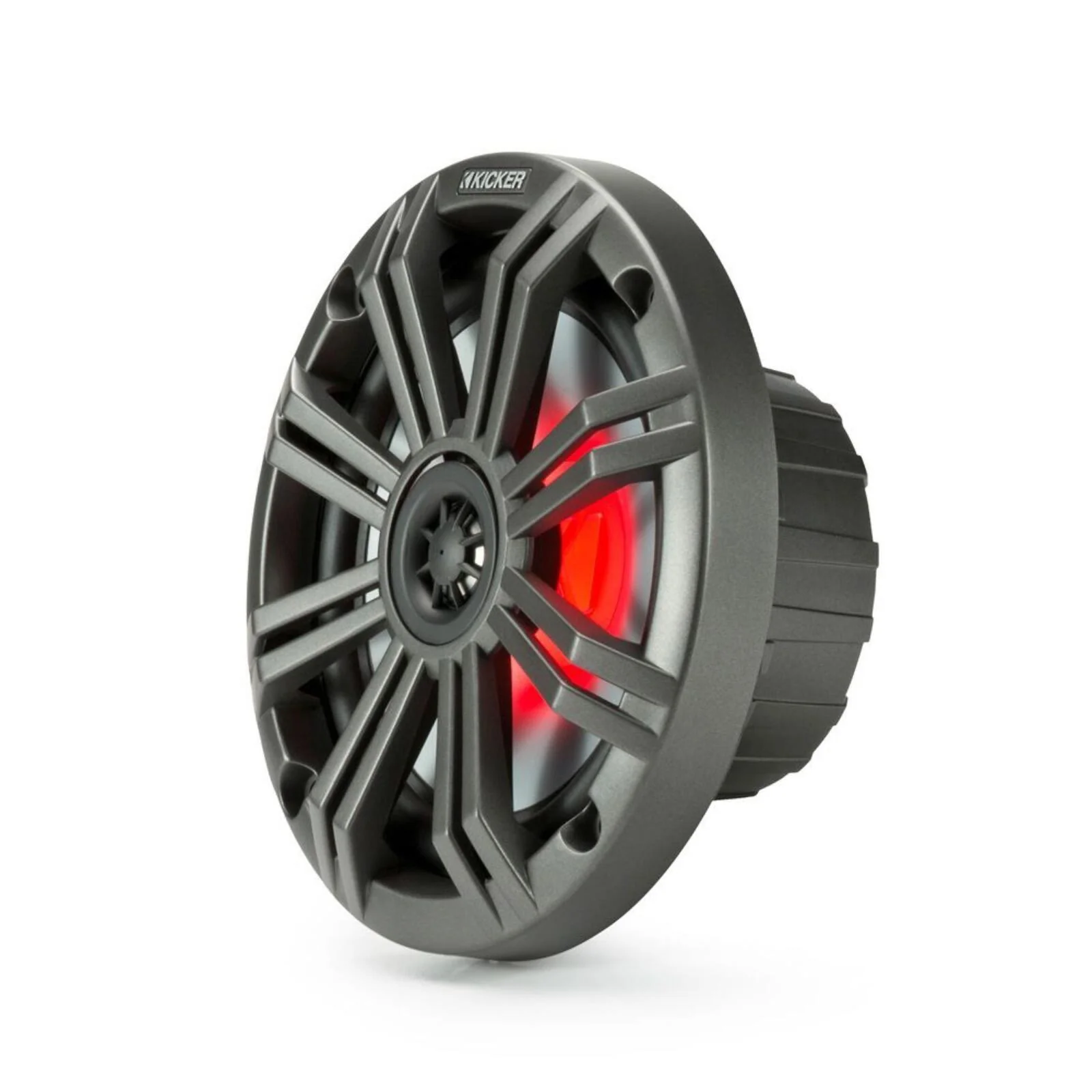 Kicker Marine 45KM654L Speakers KM 6.5" Coaxial White & Charcoal LED Grills - Image 3