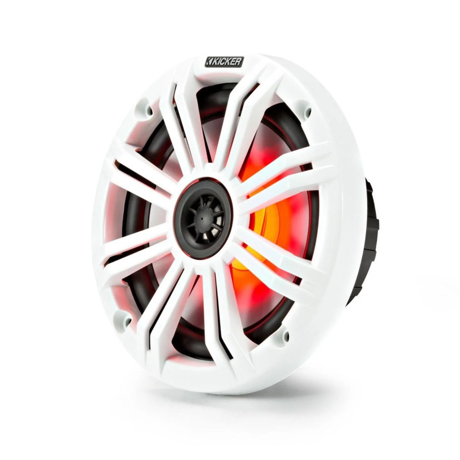 Kicker Marine 45KM654L Speakers KM 6.5" Coaxial White & Charcoal LED Grills - Image 4