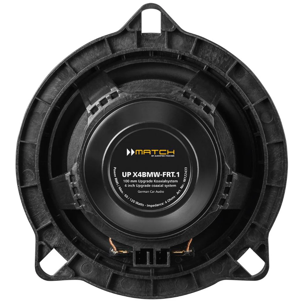 Match UP X4BMW-FRT.1 BMW 1, 2, 3, 4, 5, X Series 4 Inch Coaxial Speakers 60w RMS - Image 3