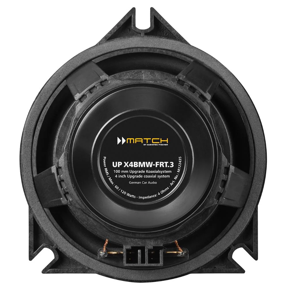 Match UP X4BMW-FRT.3 BMW 1, 2, 3, 4, 5, X Series 4 Inch Coaxial Speakers 60w RMS - Image 3