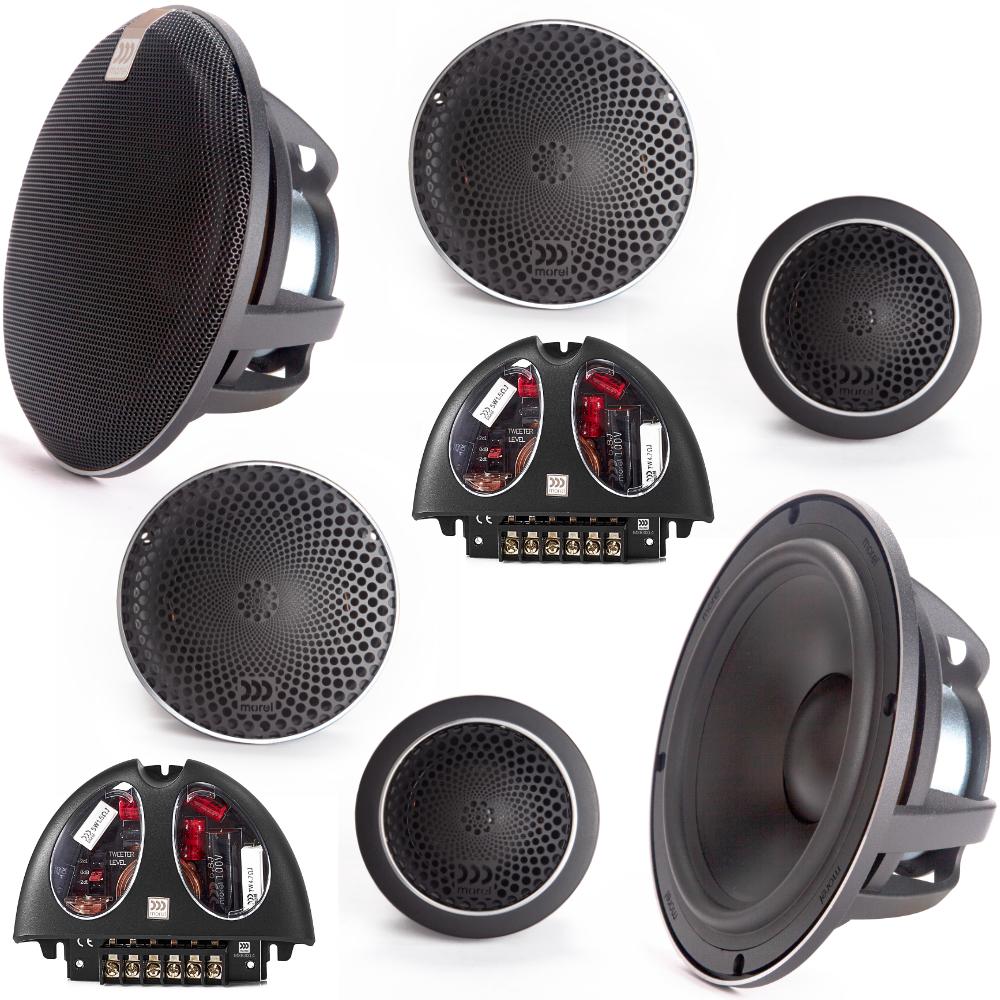 Morel Hybrid 63 3 Way Car Component Speakers MW Woofers MT300 Tweeters 140w RMS