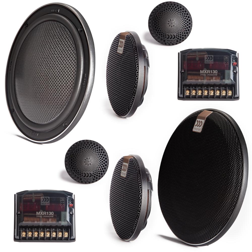 Morel Virtus Nano Carbon 63 3 Way Shallow Mount Component Speakers 100w RMS