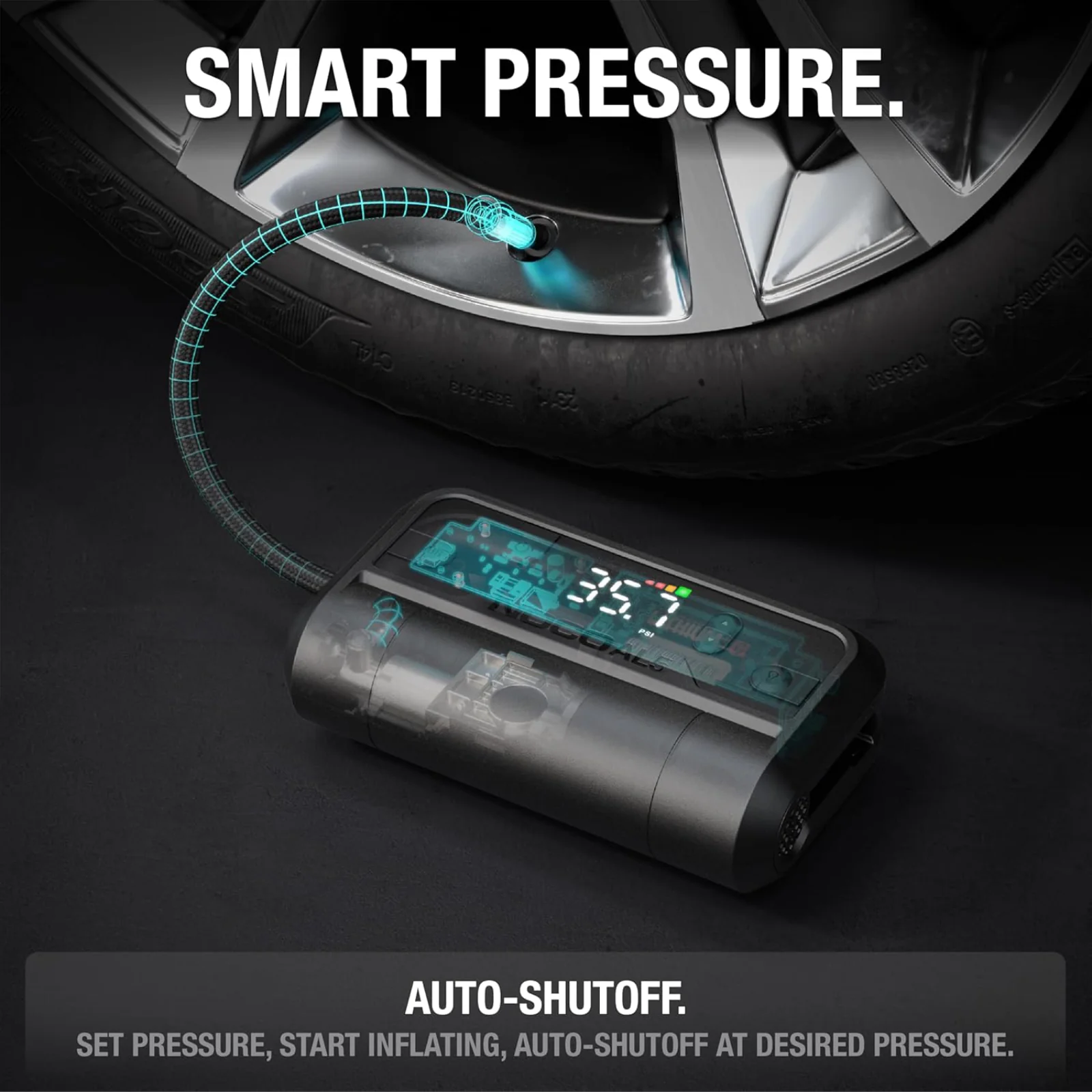 NOCO AL5 Portable 5A 130 PSI Lithium Air Compressor Tyre Inflator for Cars Bikes - Image 7
