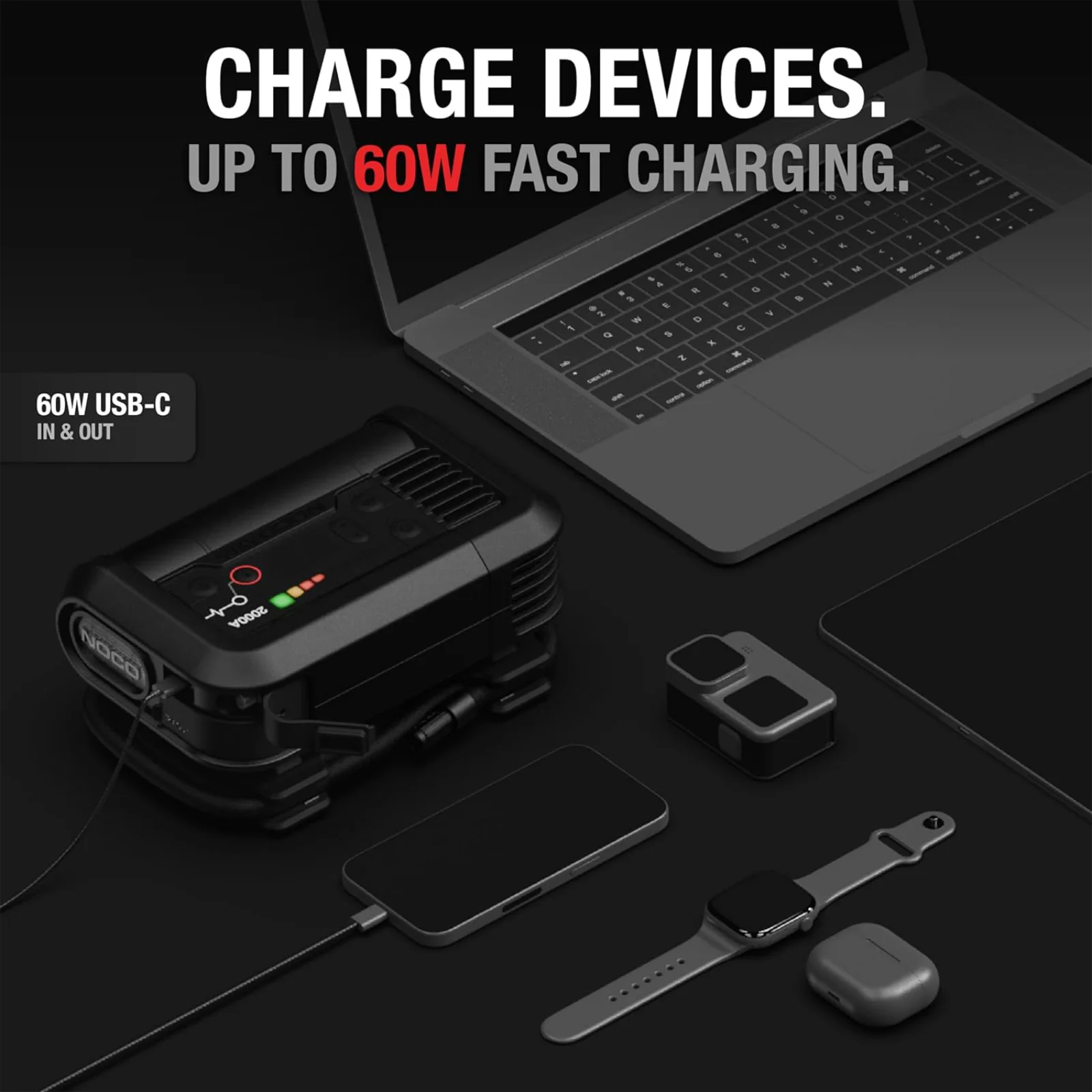 NOCO Boost Air AX65 2000A Jump Starter Battery Booster & 100PSI Air Compressor - Image 4