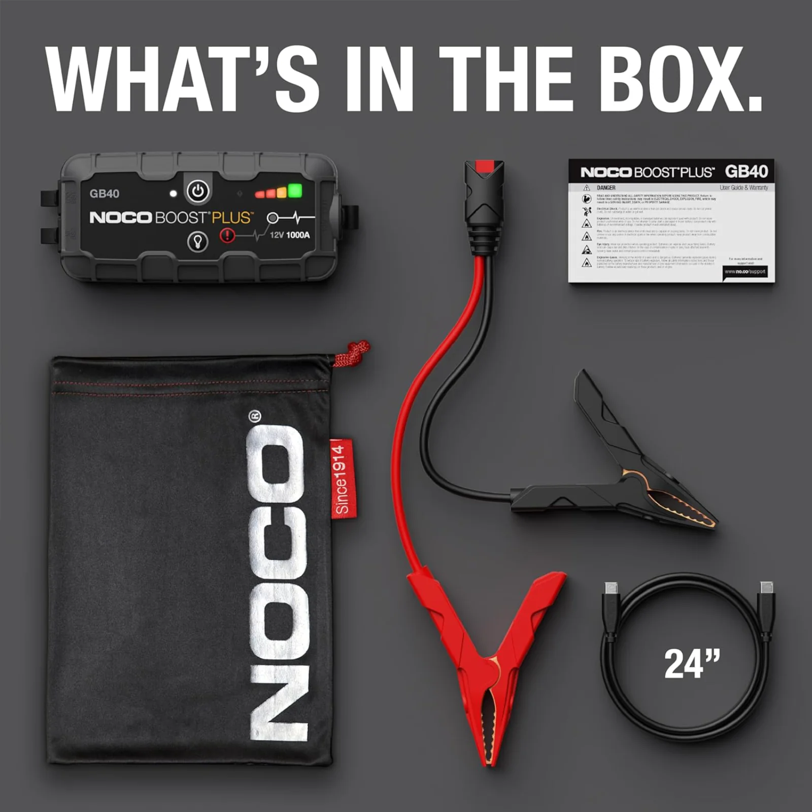 NOCO Boost GB40 1000A UltraSafe Jump Starter Power Pack 12V Car Battery Booster - Image 6