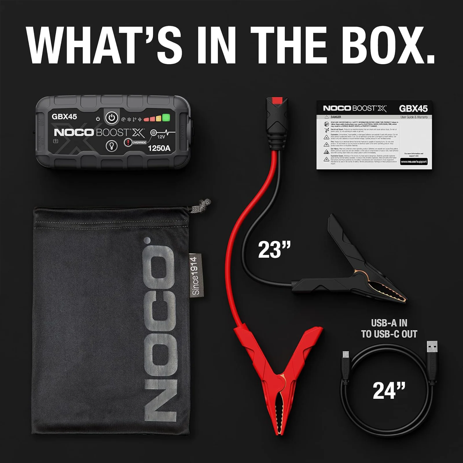 NOCO Boost X GBX45 1250A UltraSafe Jump Starter Power Pack 12V Battery Booster - Image 7