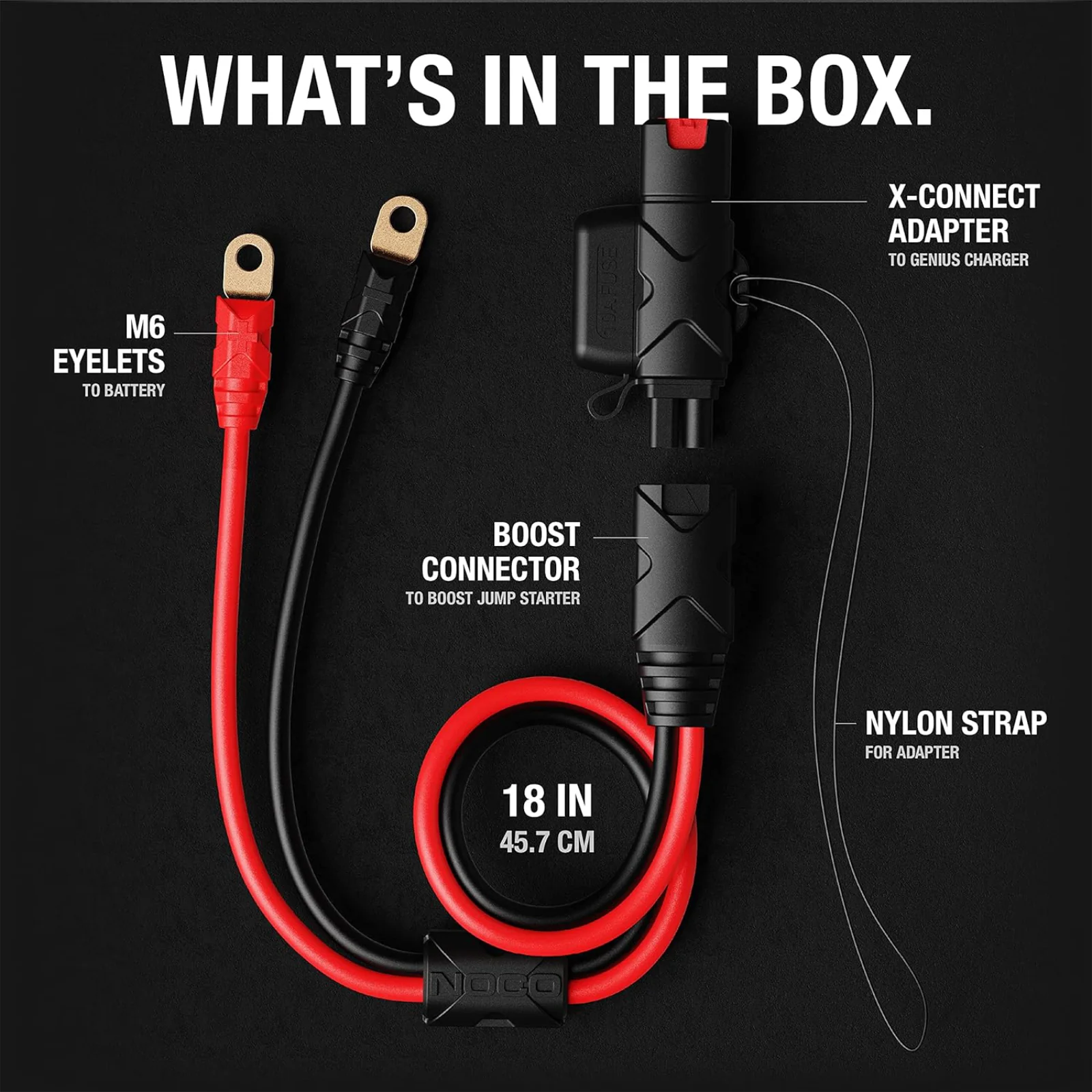 NOCO GBC007 Boost Eyelet Cable with X-Connect Adapter for Boost & Genius Models - Image 4