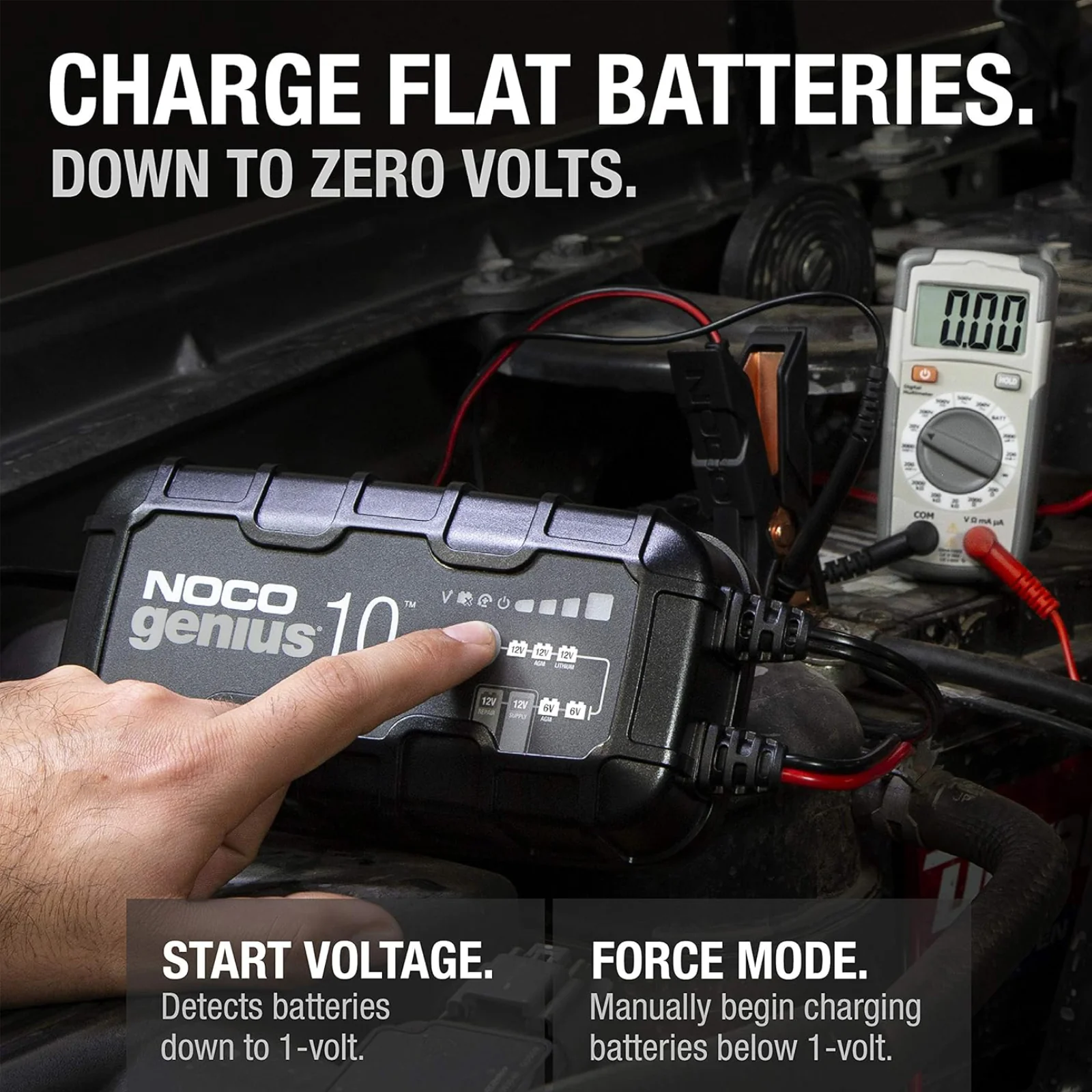 NOCO Genius10 6V/12V 10A Smart Battery Trickle Charger Maintainer Desulfator - Image 3