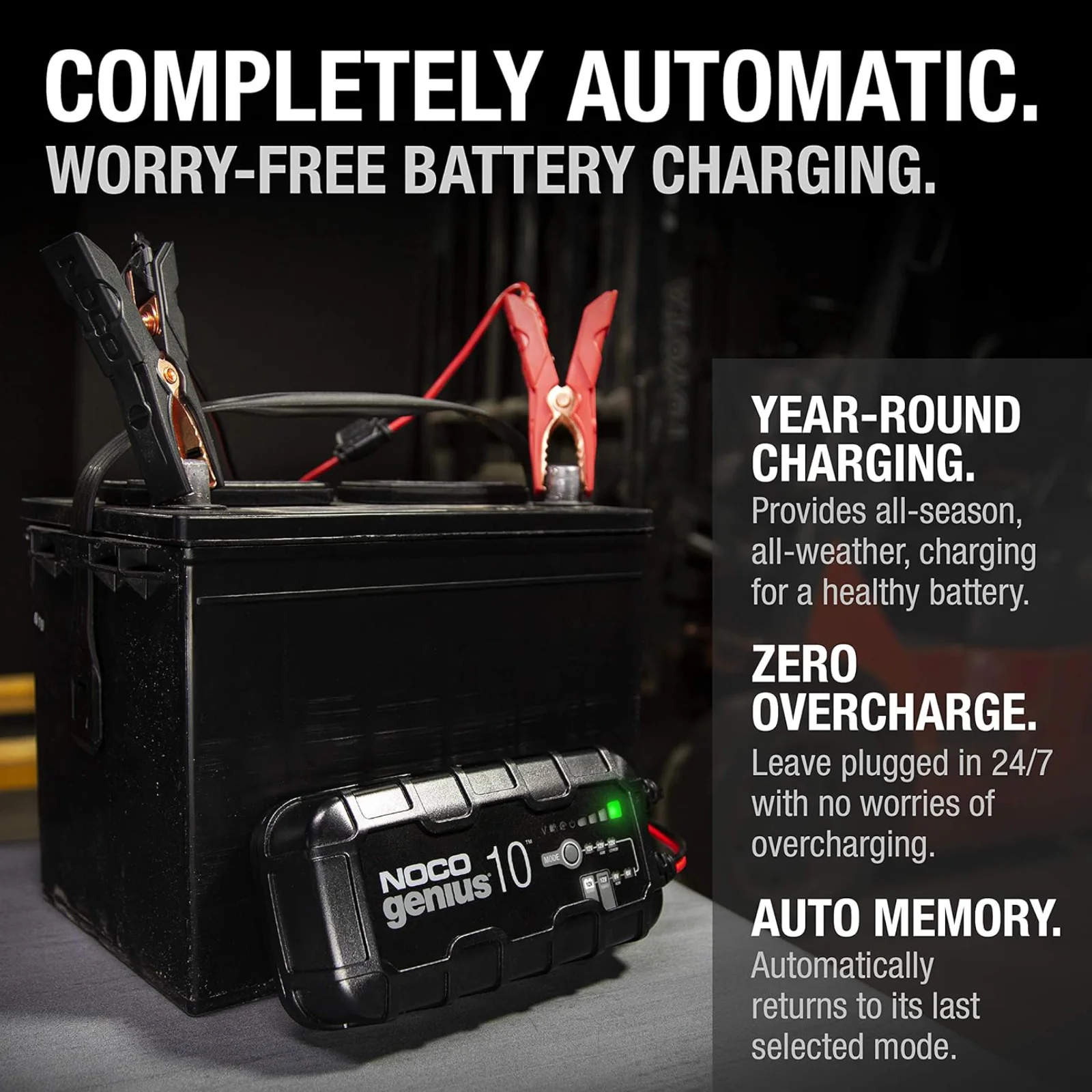 NOCO Genius10 6V/12V 10A Smart Battery Trickle Charger Maintainer Desulfator - Image 5