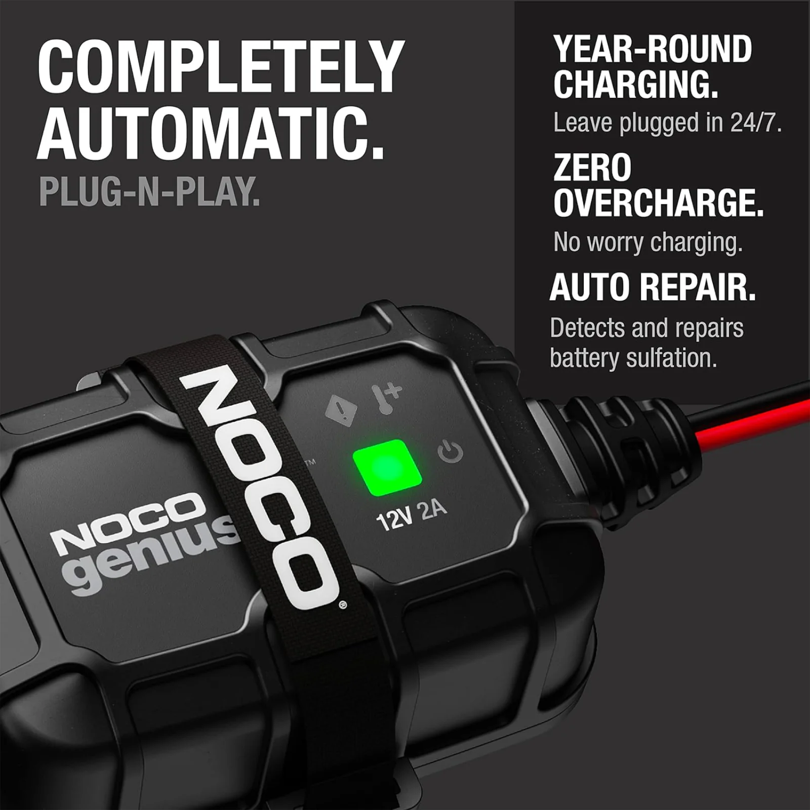NOCO Genius2D 6V/12V 2A Direct Mount Battery Trickle Charger Maintainer - Image 3